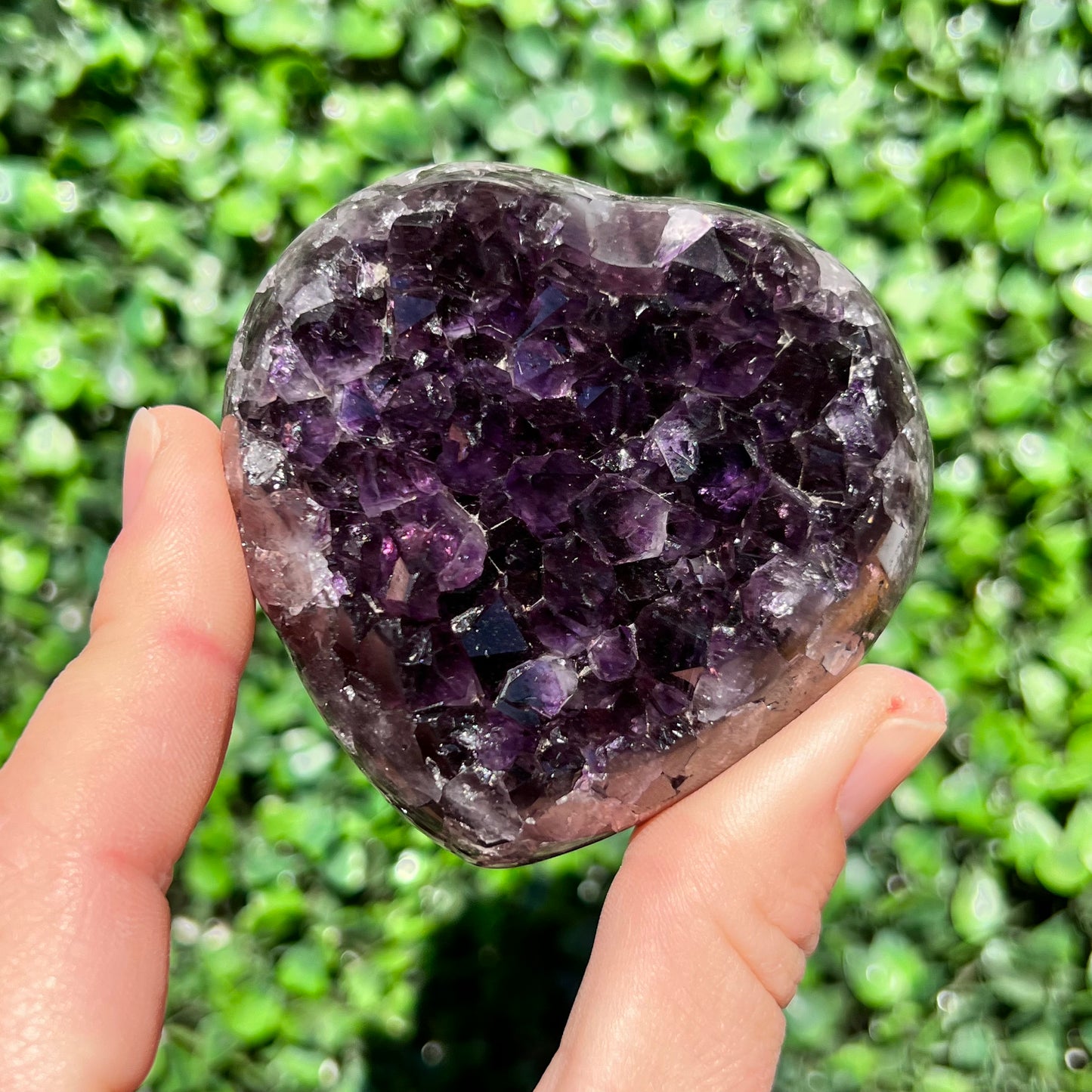 High Grade Amethyst Druzy Heart
