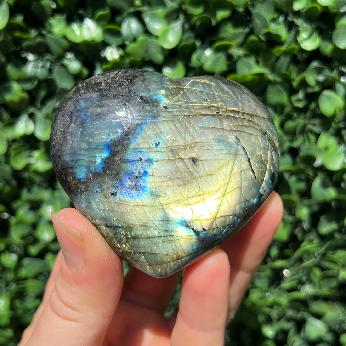 Labradorite Heart