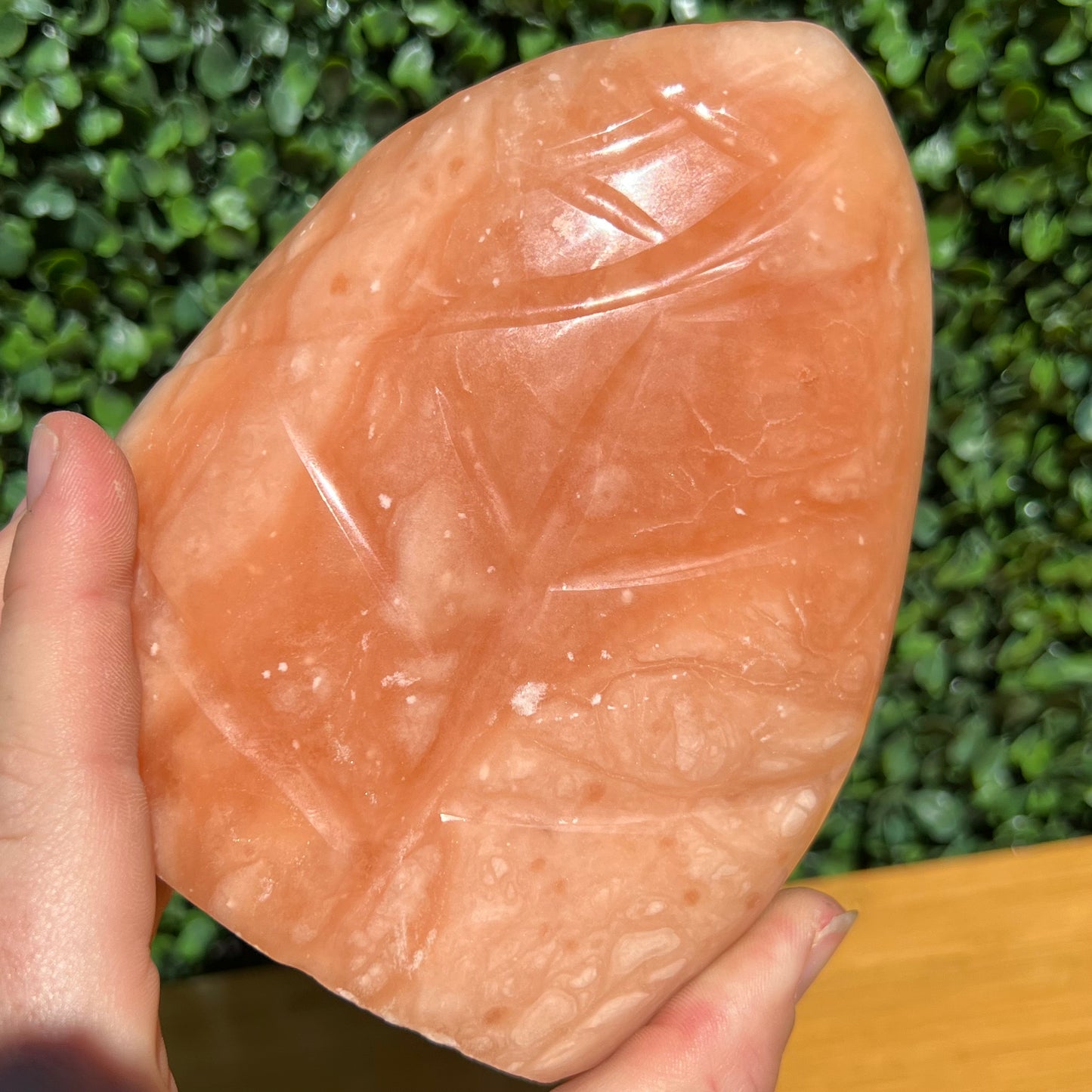 Tangerine Calcite Leaf