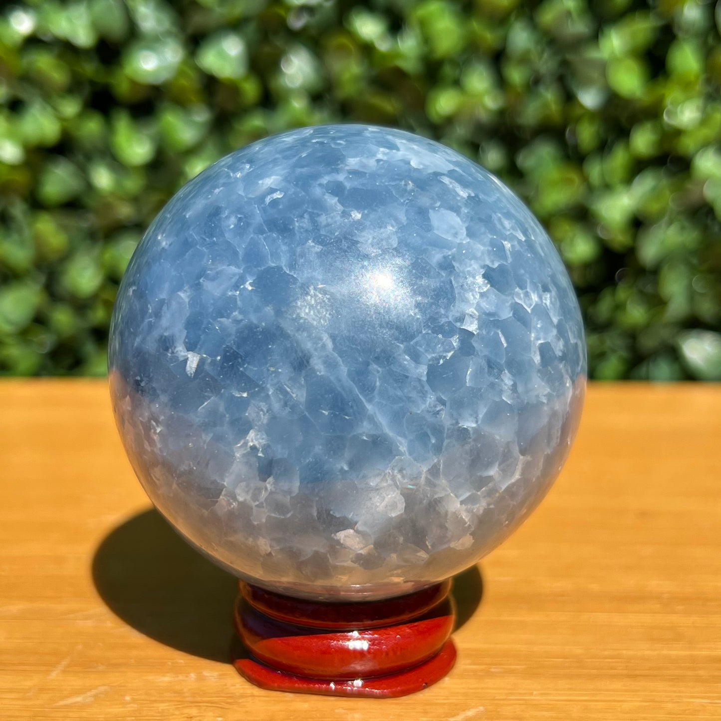 Blue Calcite Crystal Sphere