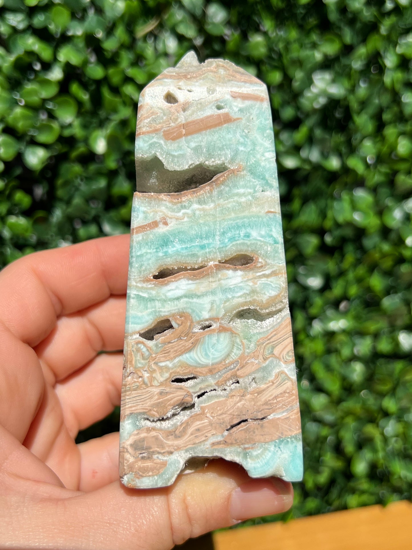 Blue Aragonite Obelisk