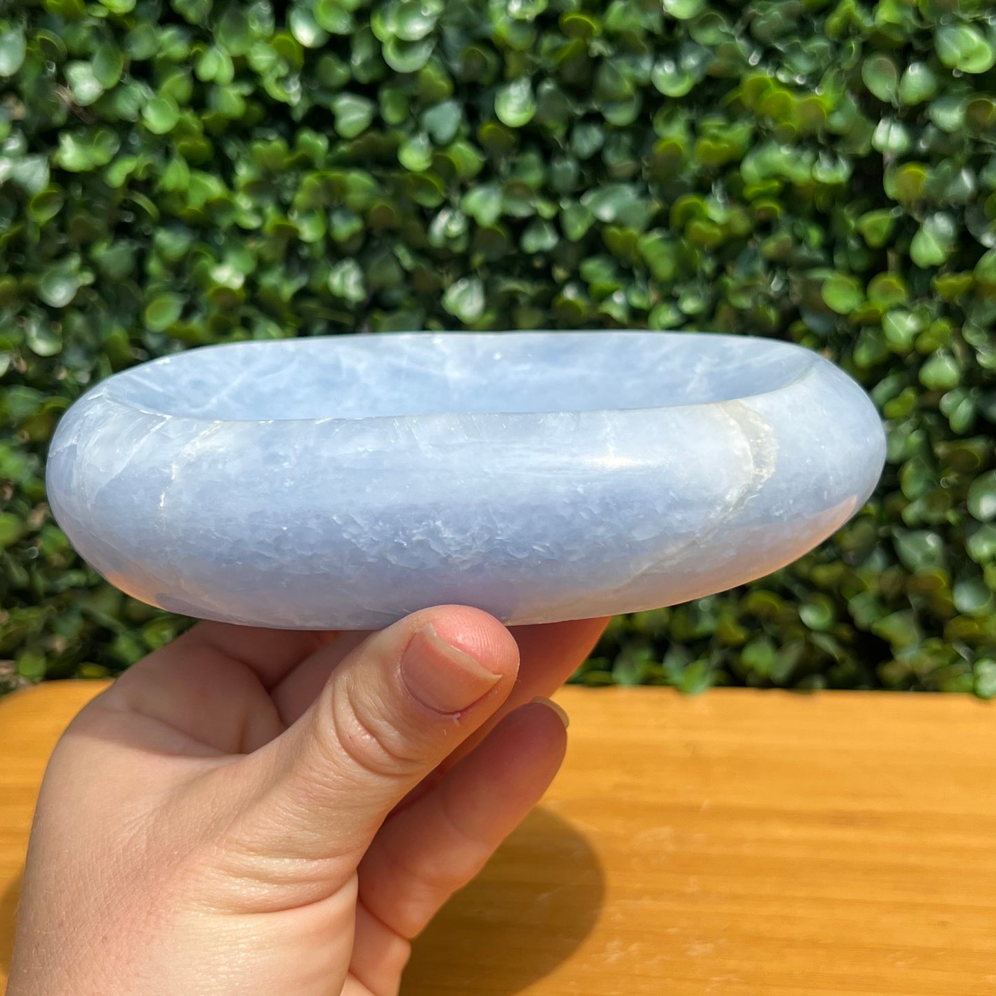 Blue Calcite Crystal Bowl