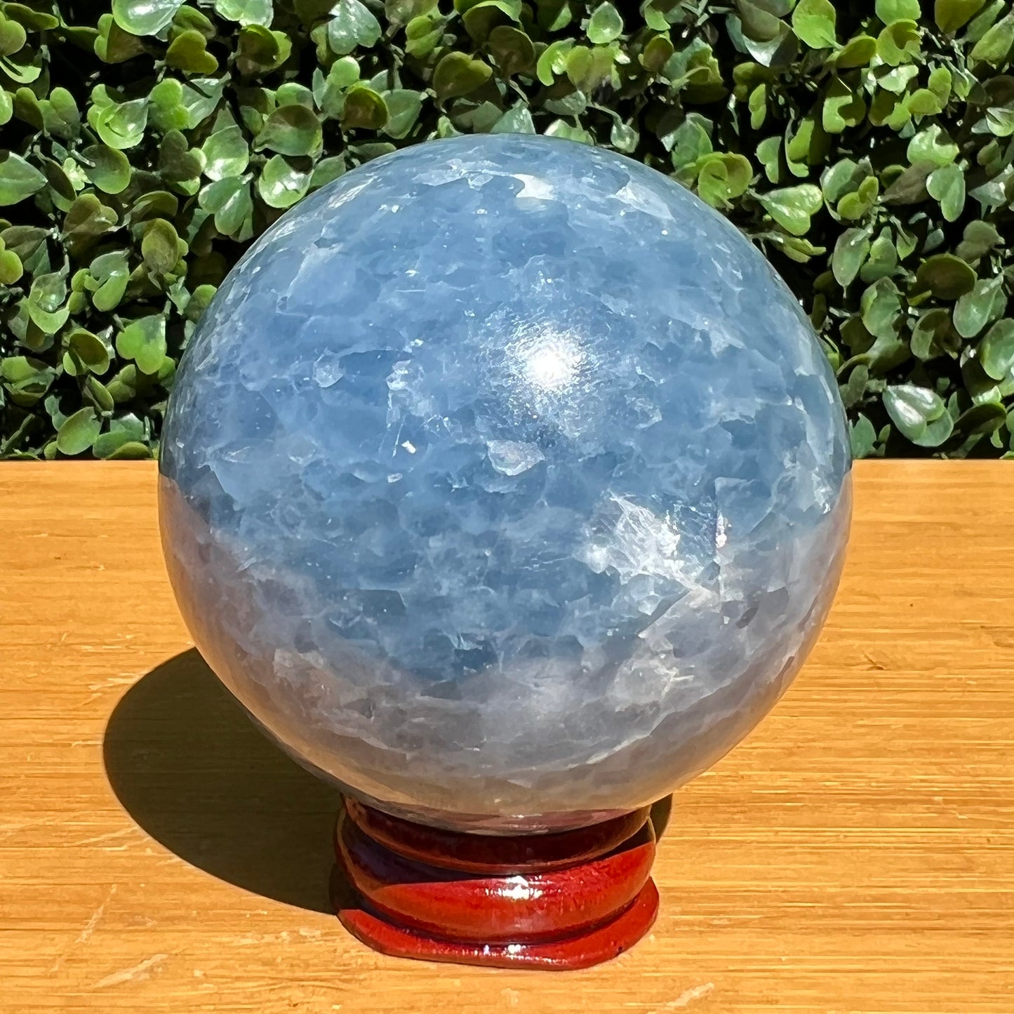Blue Calcite Crystal Sphere