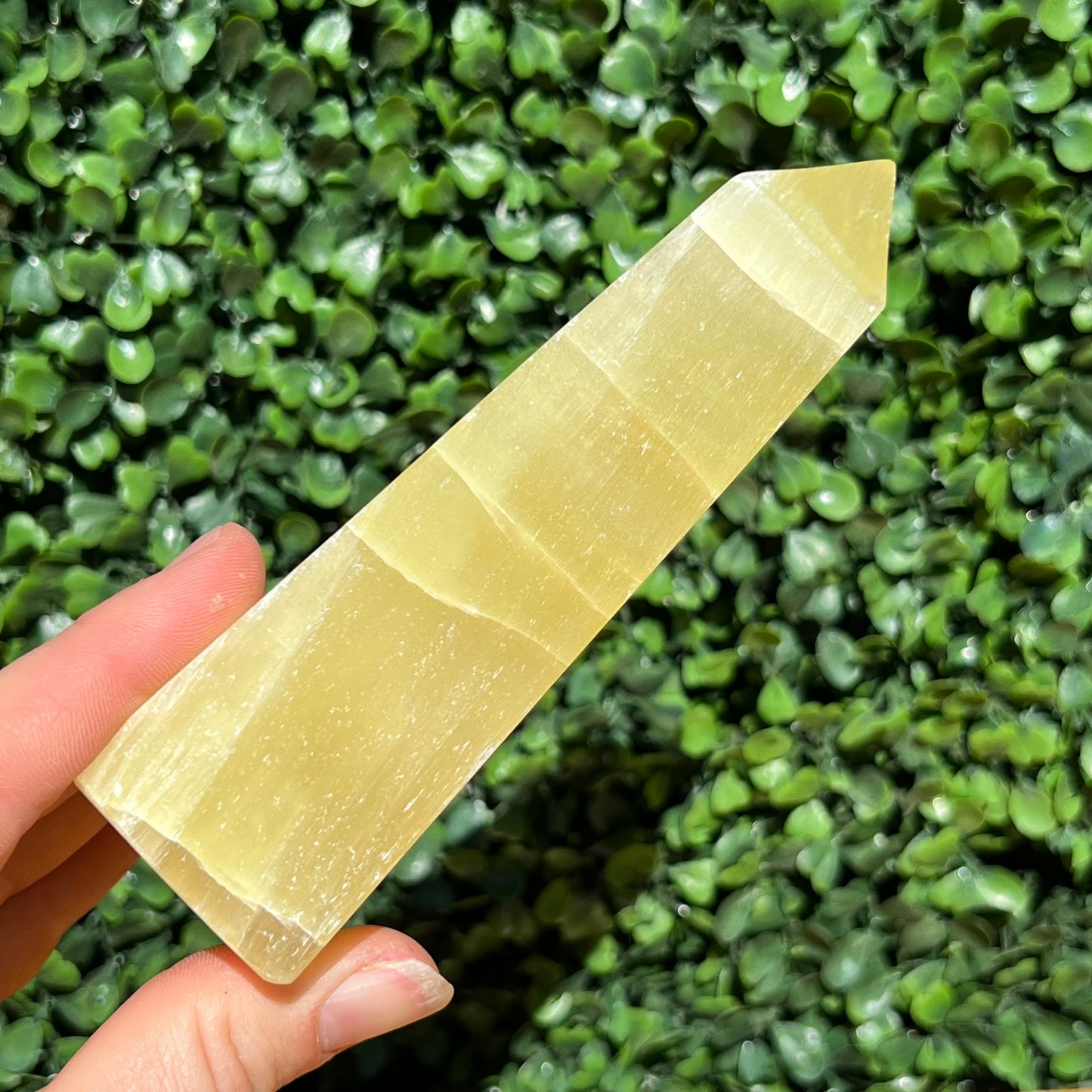Golden Calcite Crystal Obelisk