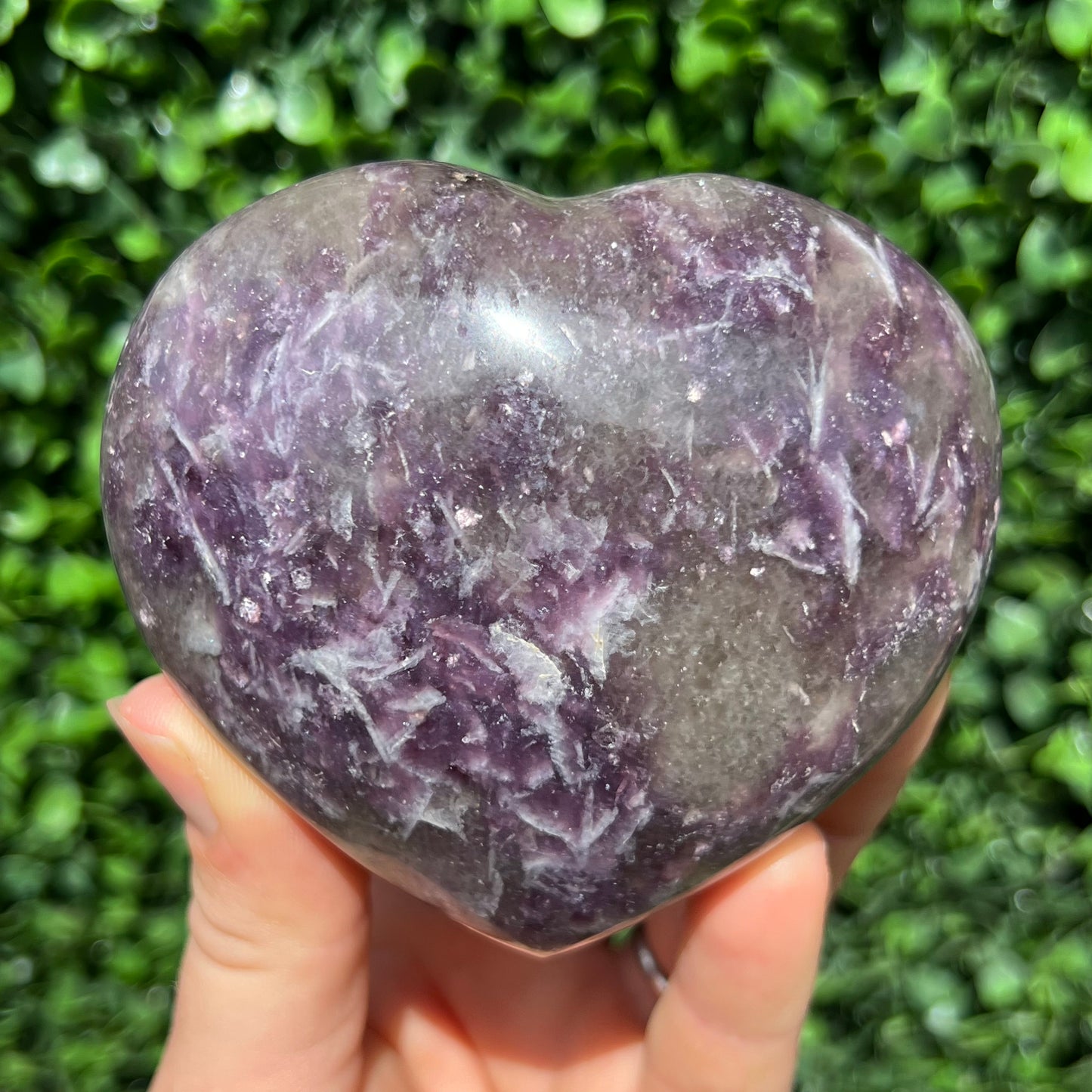Lepidolite Smokey Heart