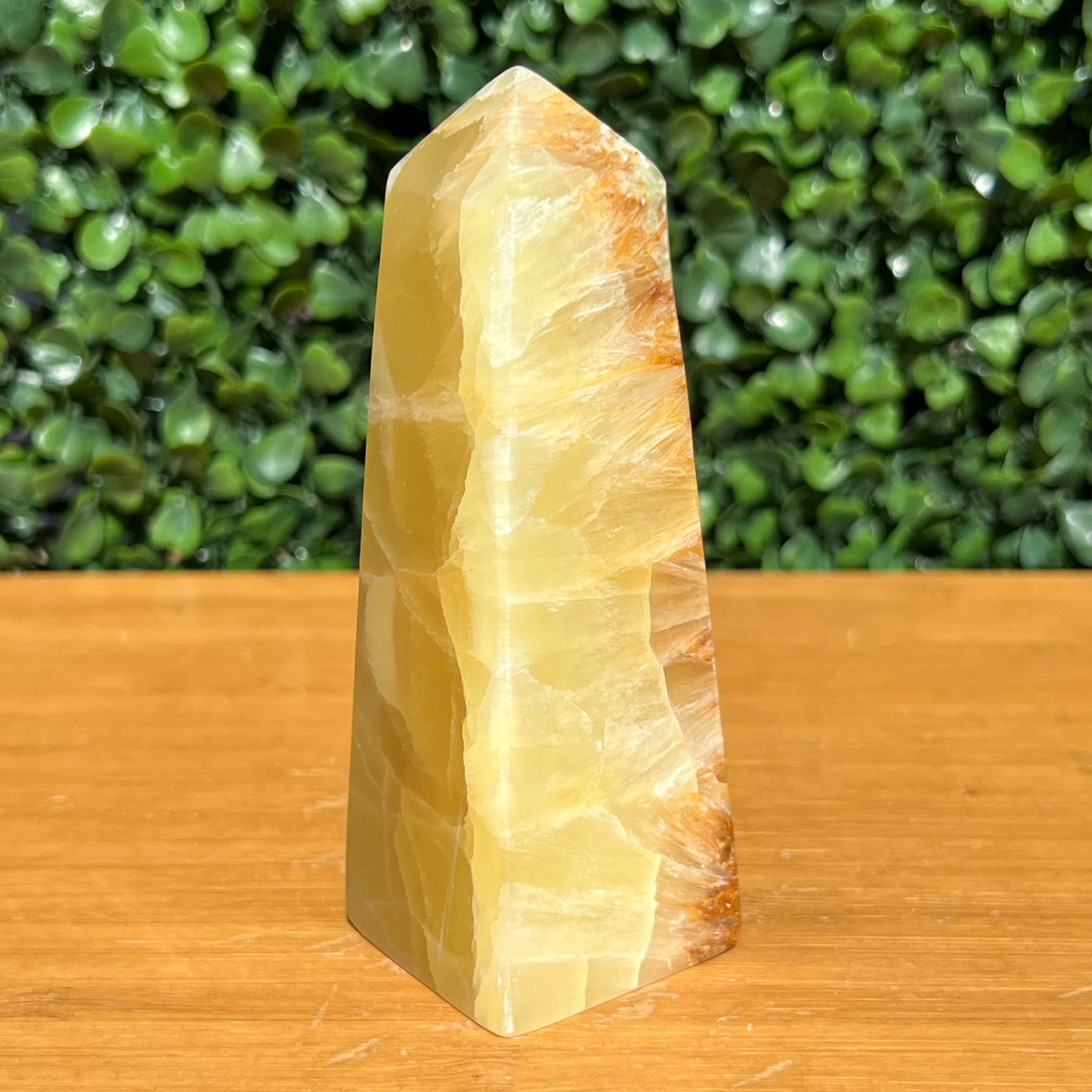 Golden Calcite Crystal Obelisk