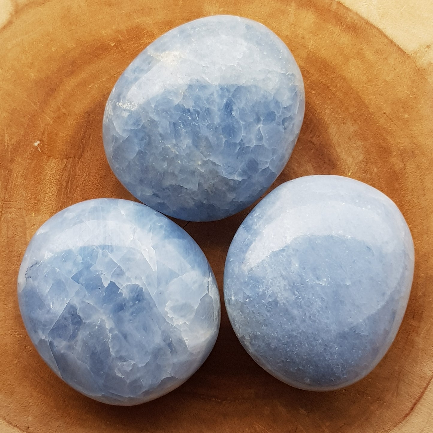 Blue Calcite Crystal Palm Stone's
