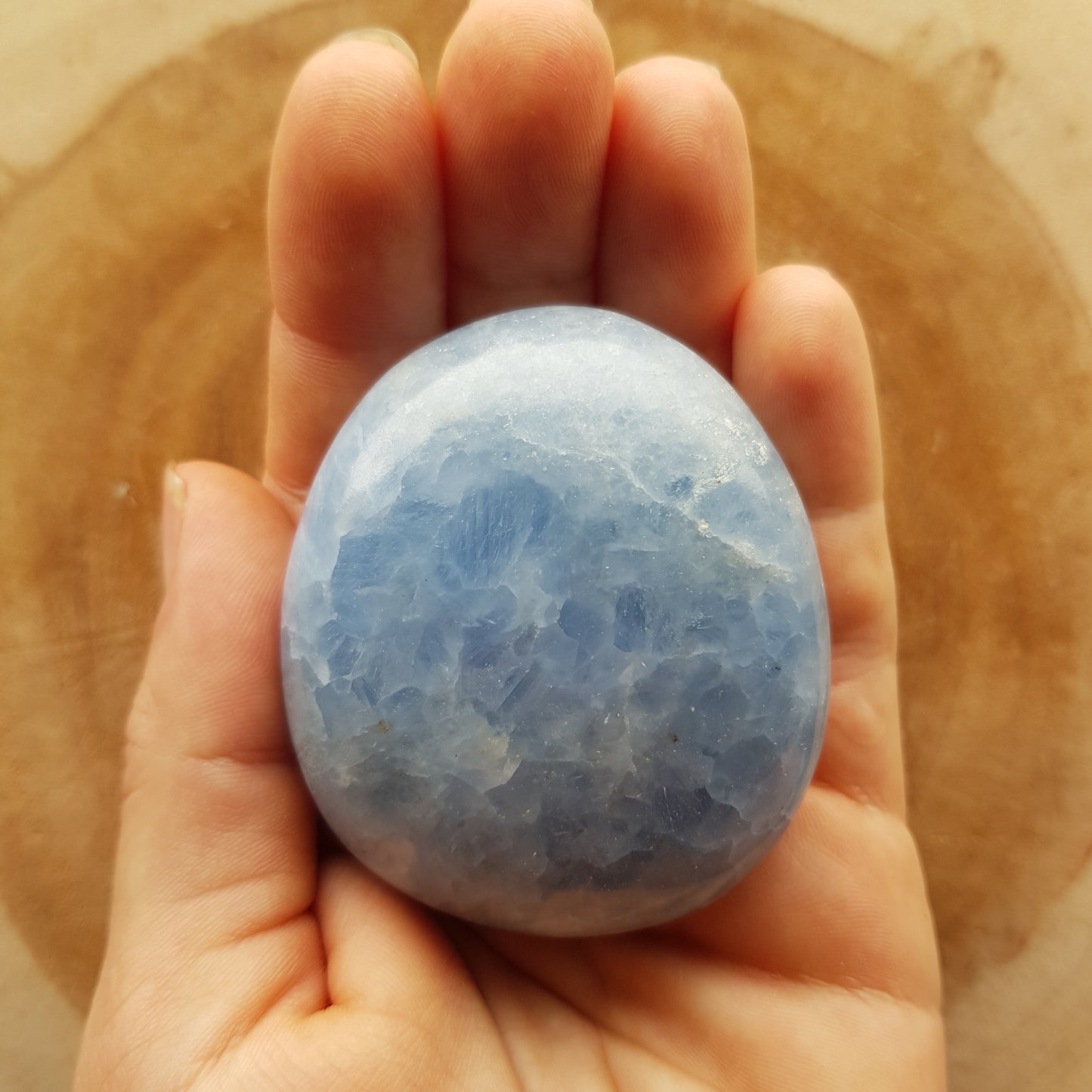Blue Calcite Crystal Palm Stone's