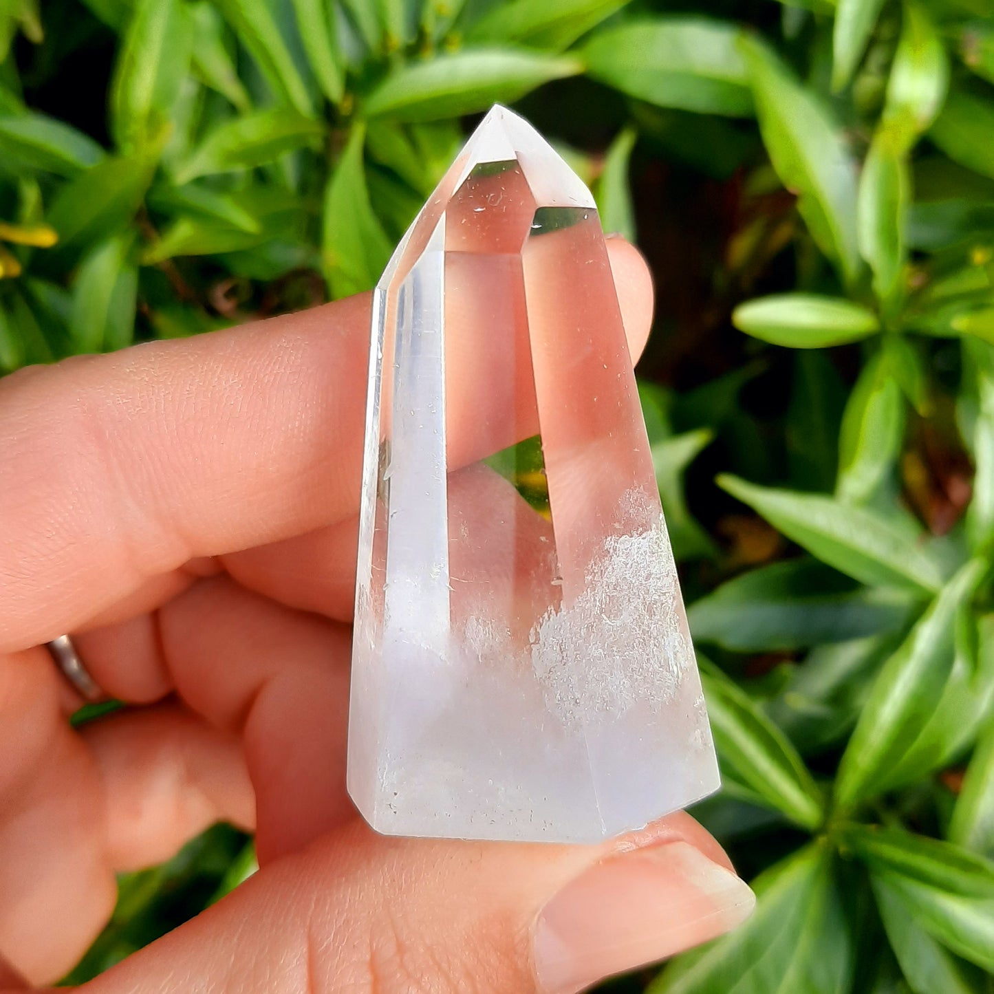 Small Lean Clear Quartz Point
