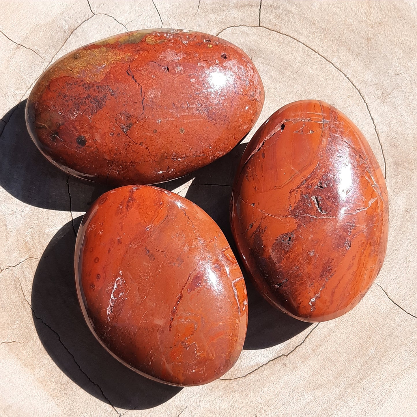 Red Jasper Palm Stones