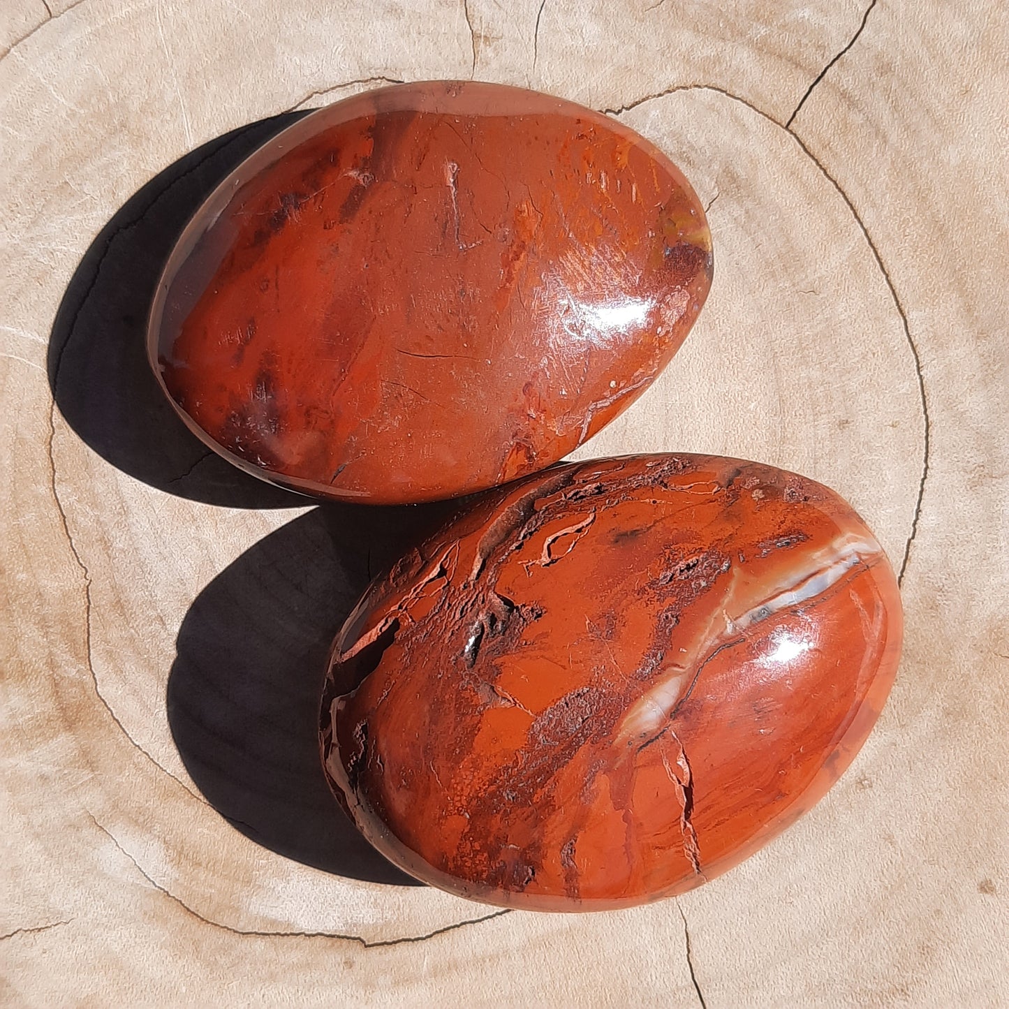 Red Jasper Palm Stones