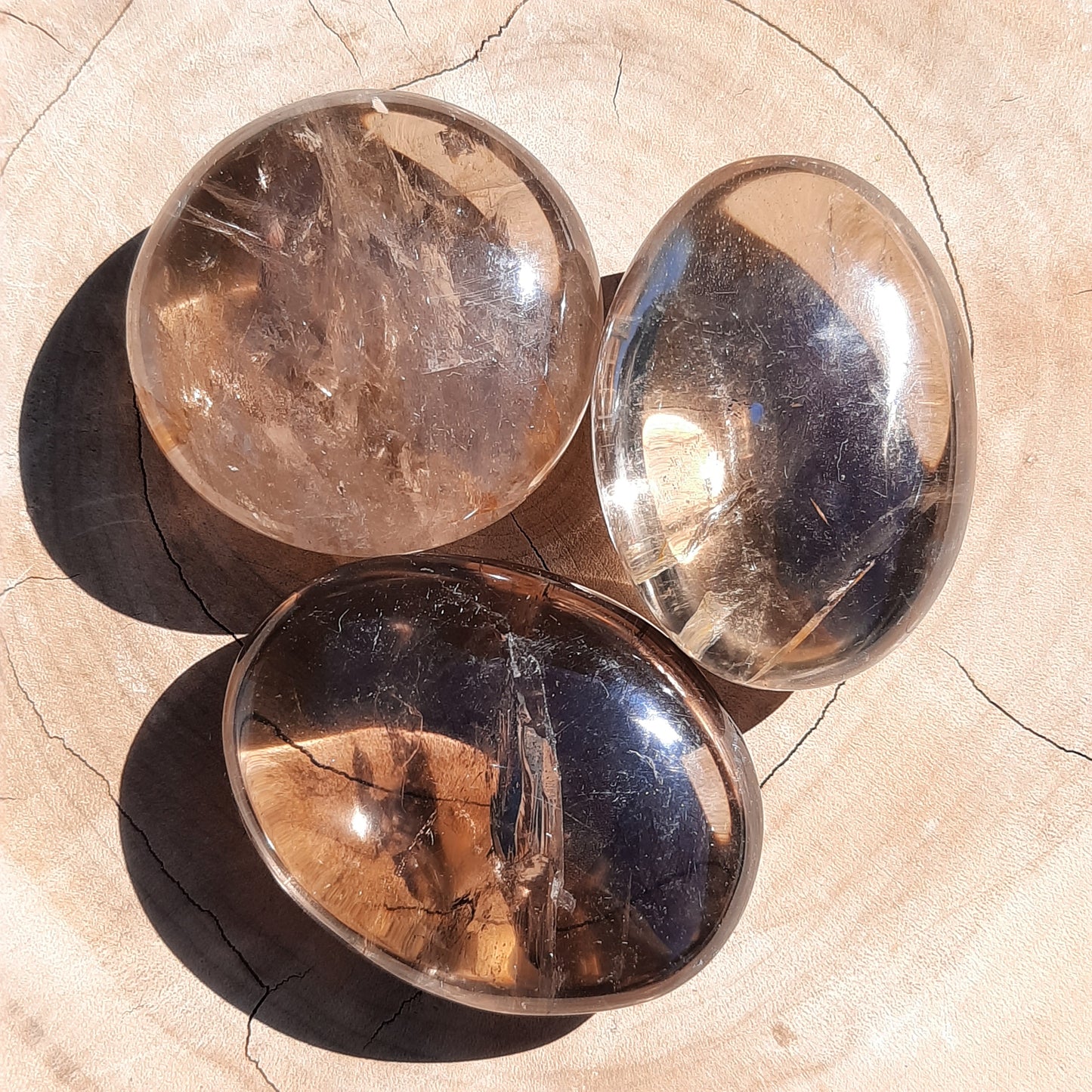 Smokey Quartz Palm Stones