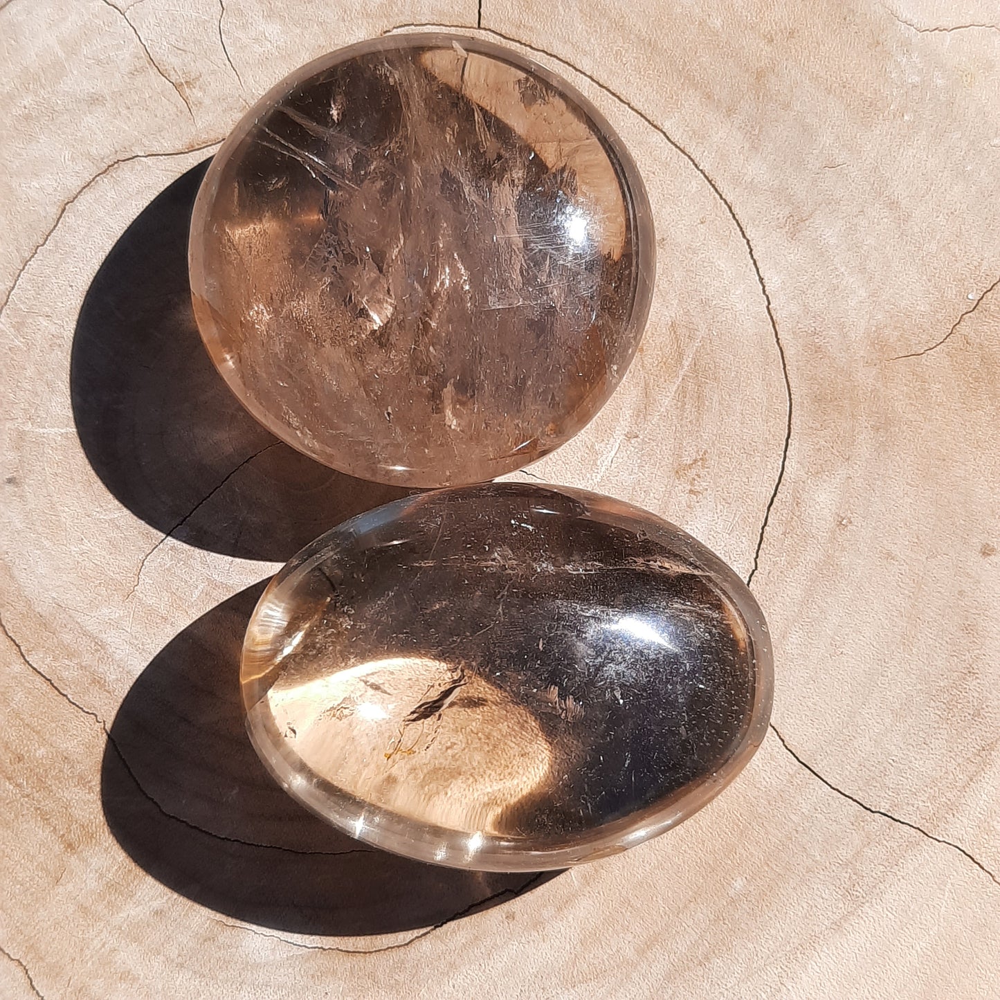 Smokey Quartz Palm Stones
