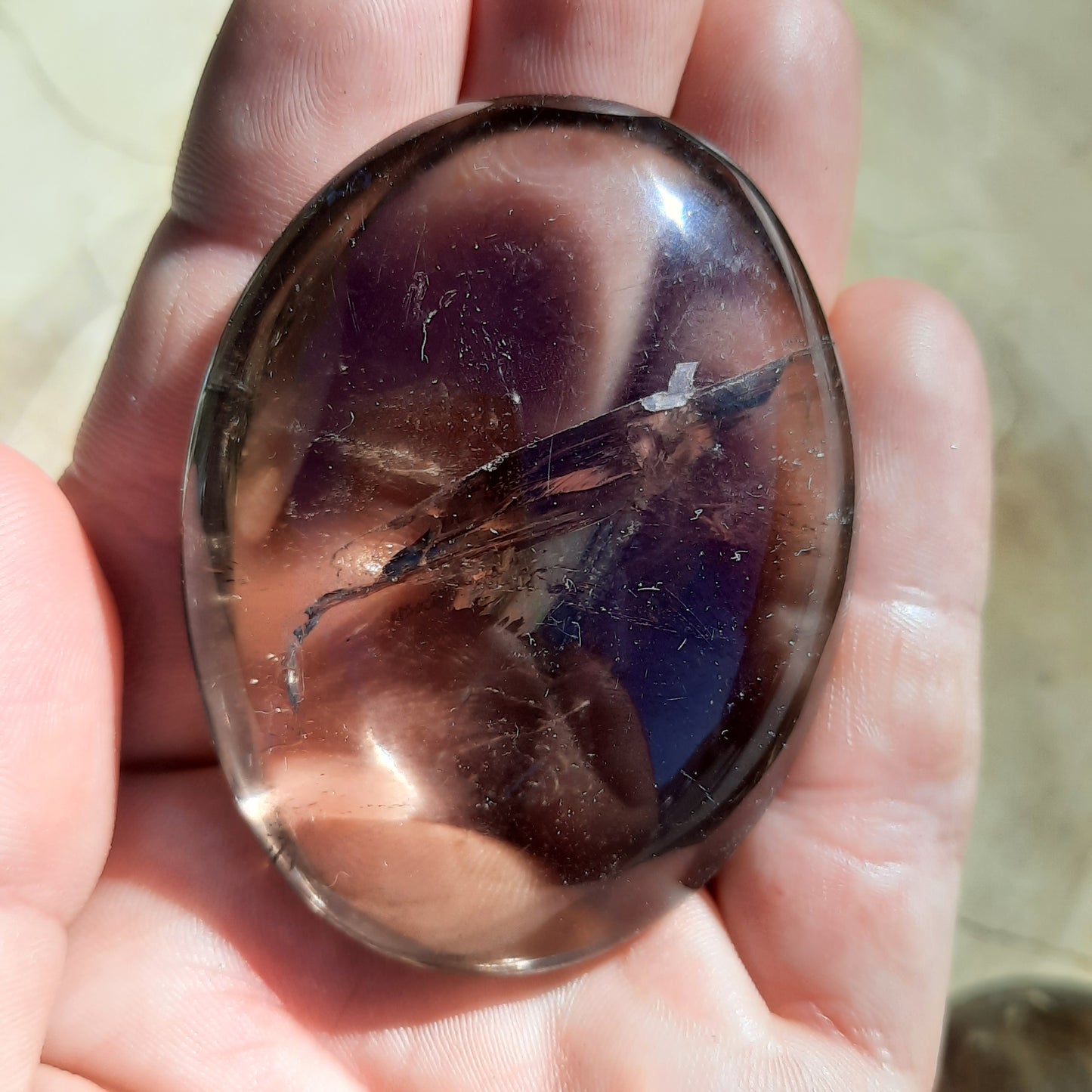 Smokey Quartz Palm Stones