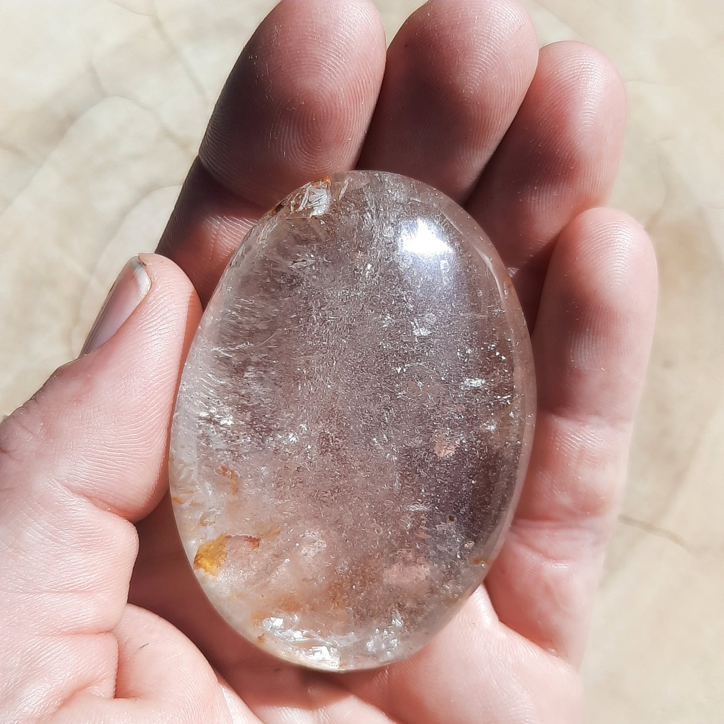 Clear Quartz Palm Stone’s