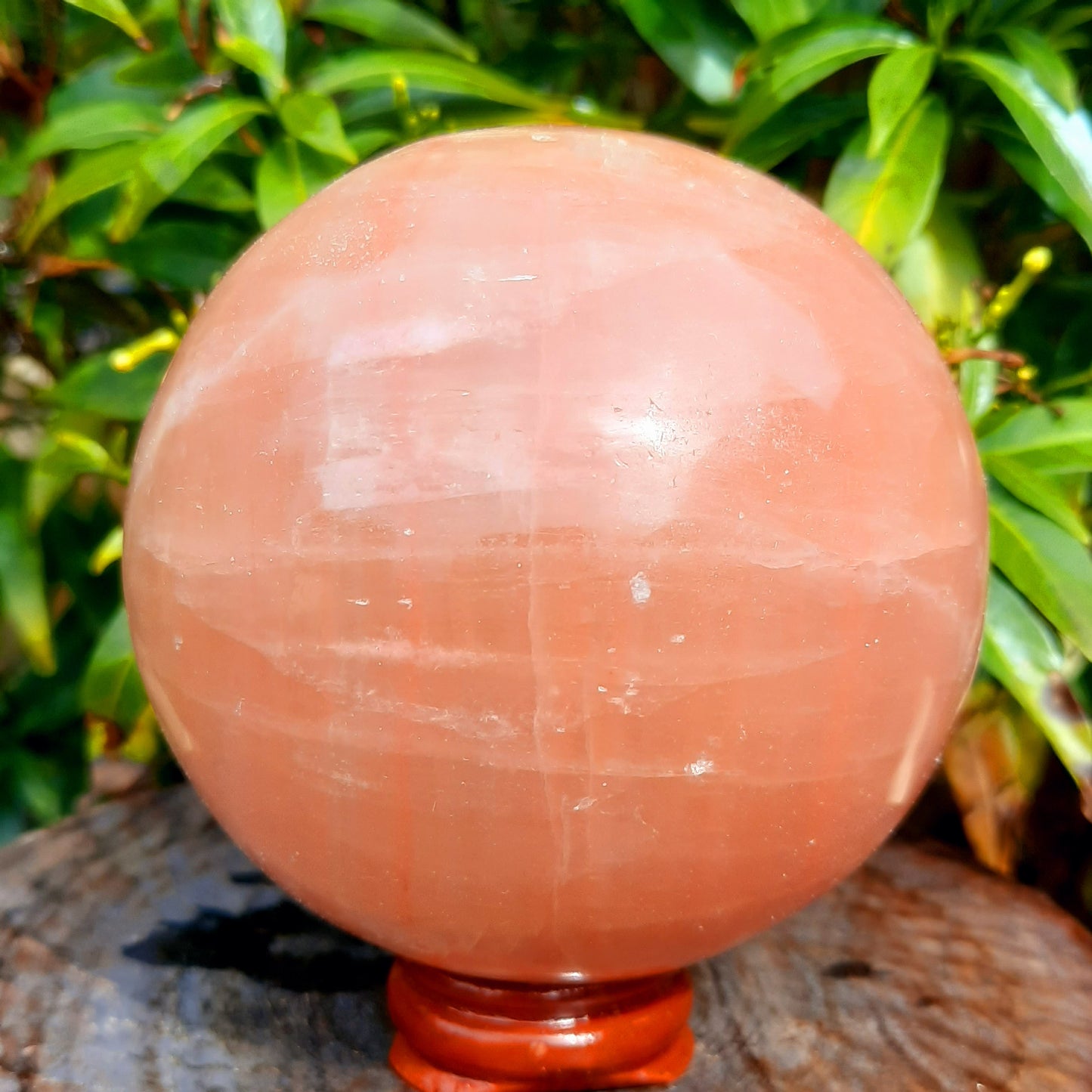 Strawberry Calcite Sphere