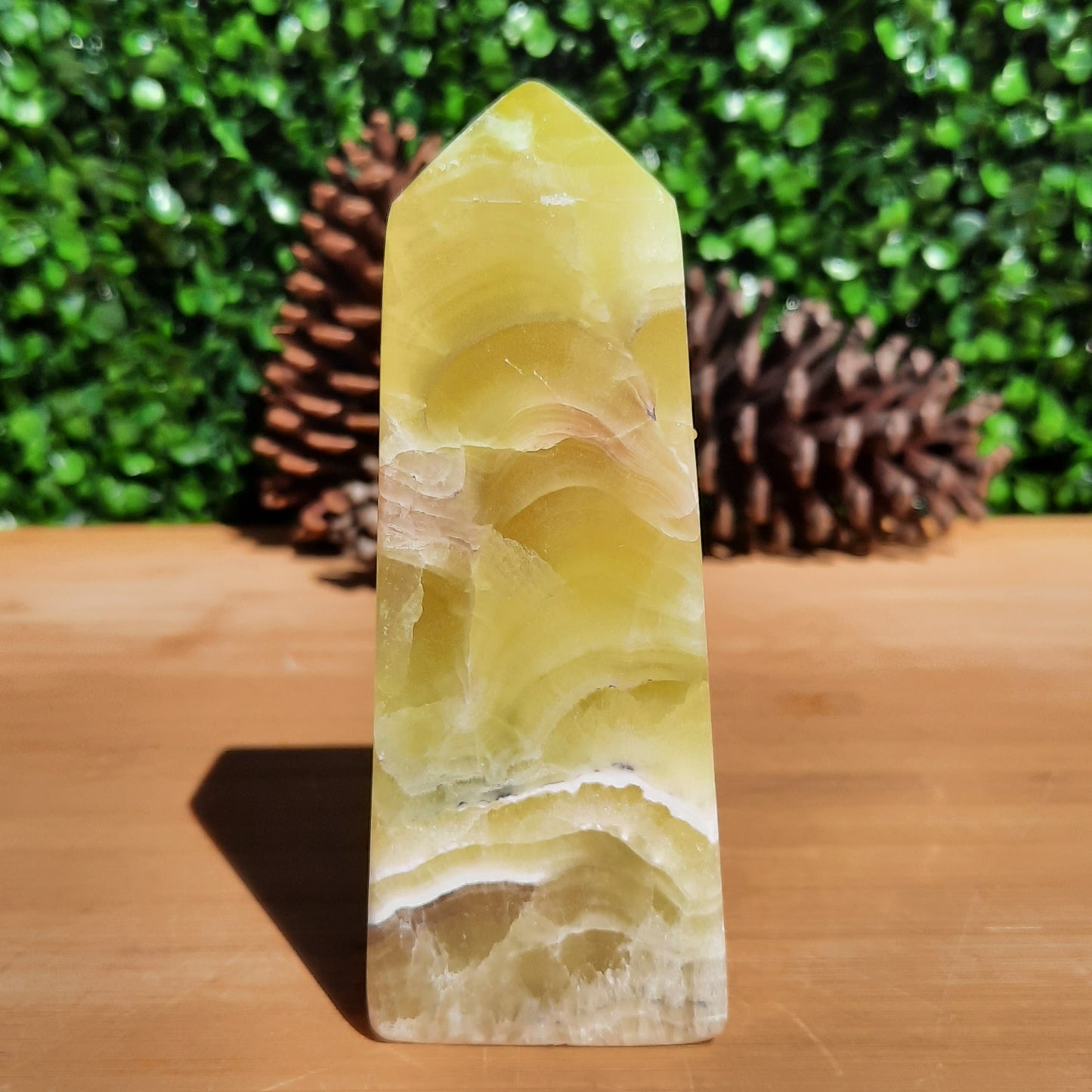 Golden Calcite Crystal Obelisk