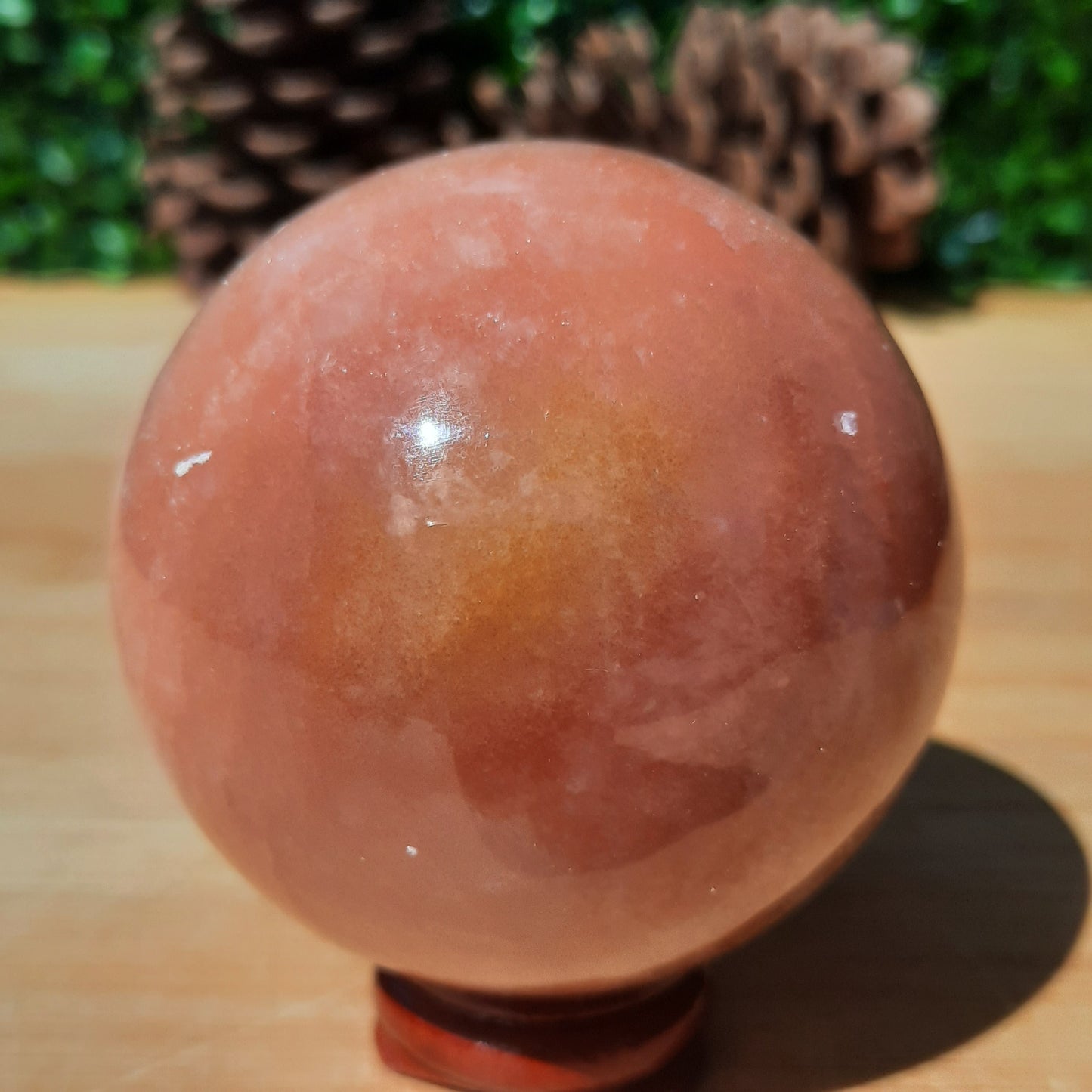 Sunset Banded Calcite Sphere