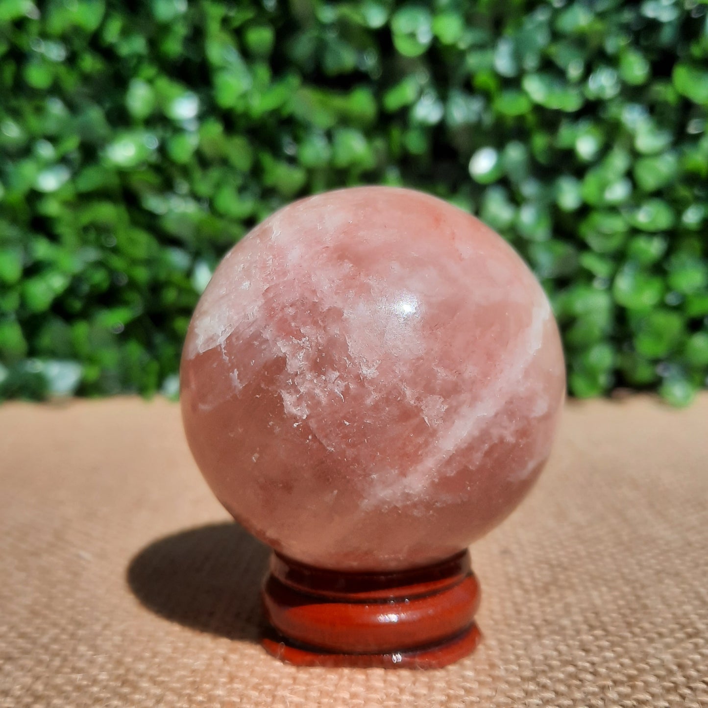 Strawberry Calcite Sphere