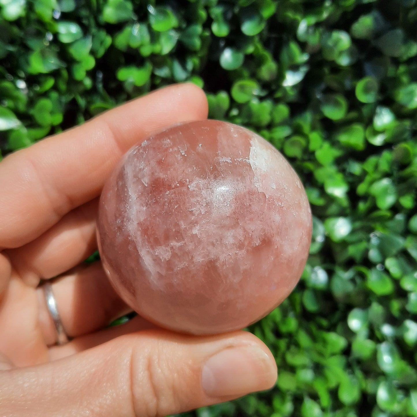 Strawberry Calcite Sphere