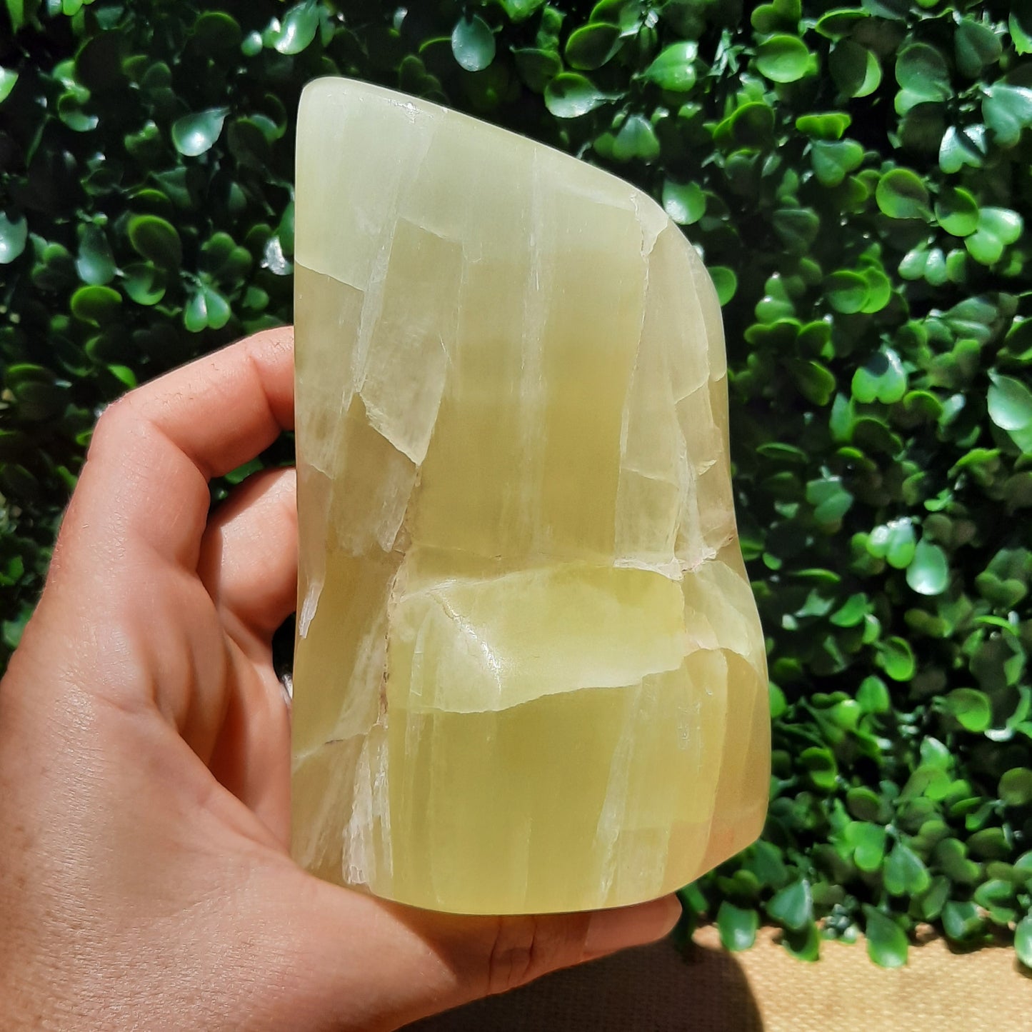 Golden Calcite Crystal Free Form