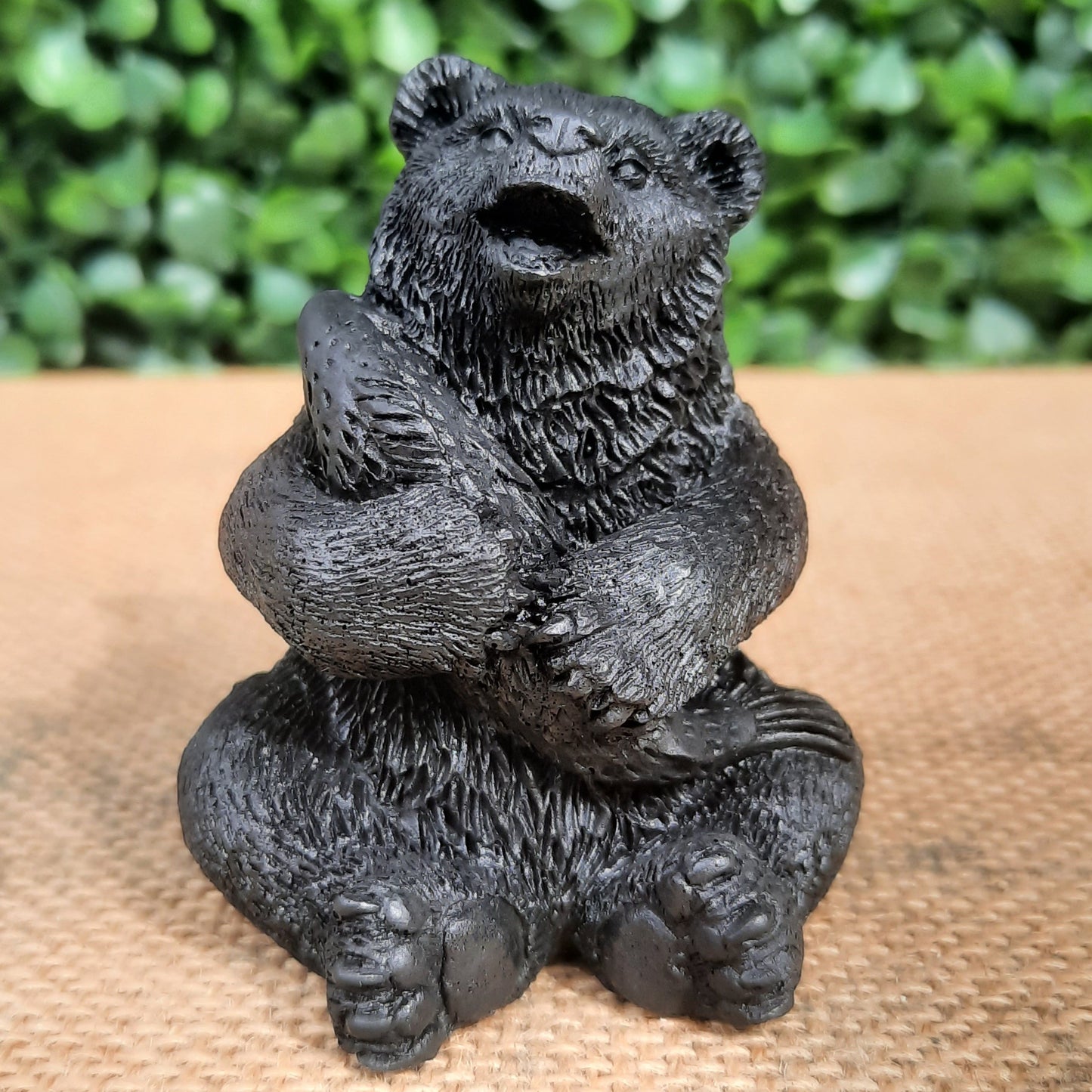 Shungite Bear With Salmon