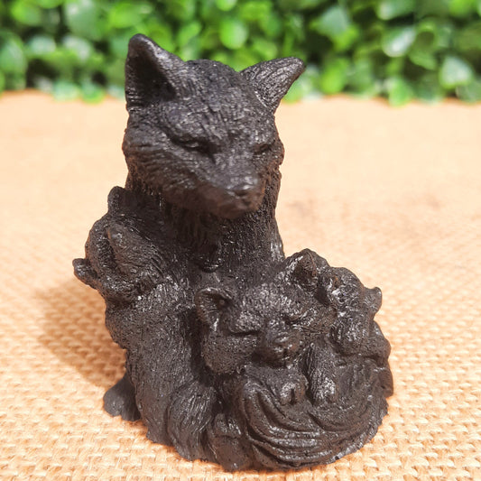 Shungite Wolf & Pups