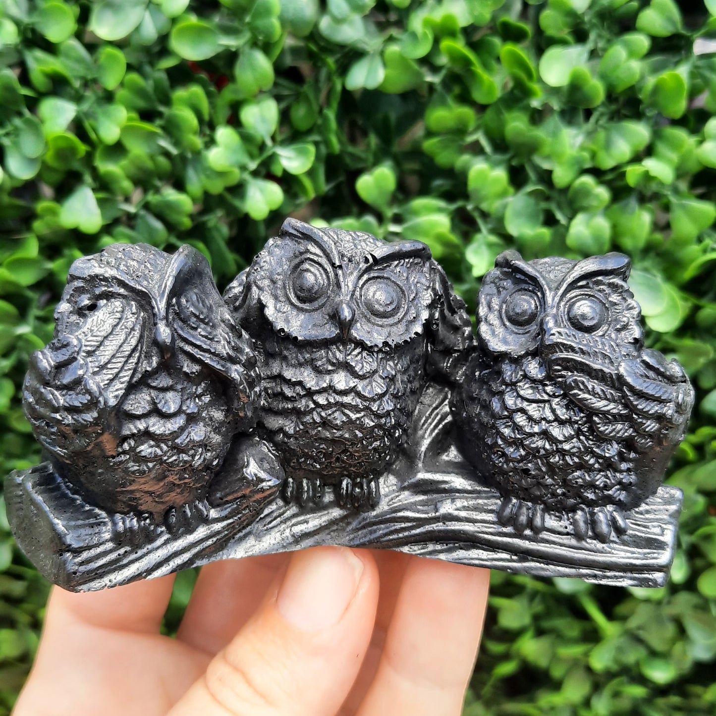 Shungite Three Wise Owl's