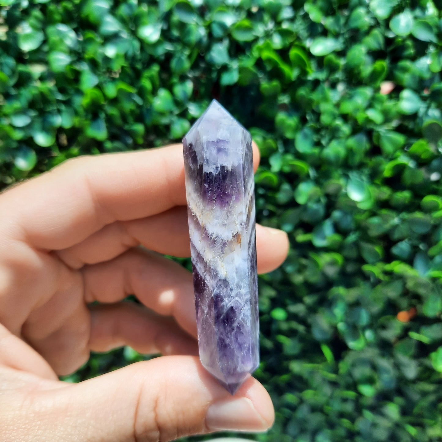 Banded Amethyst Double Terminated Points ~ Lean