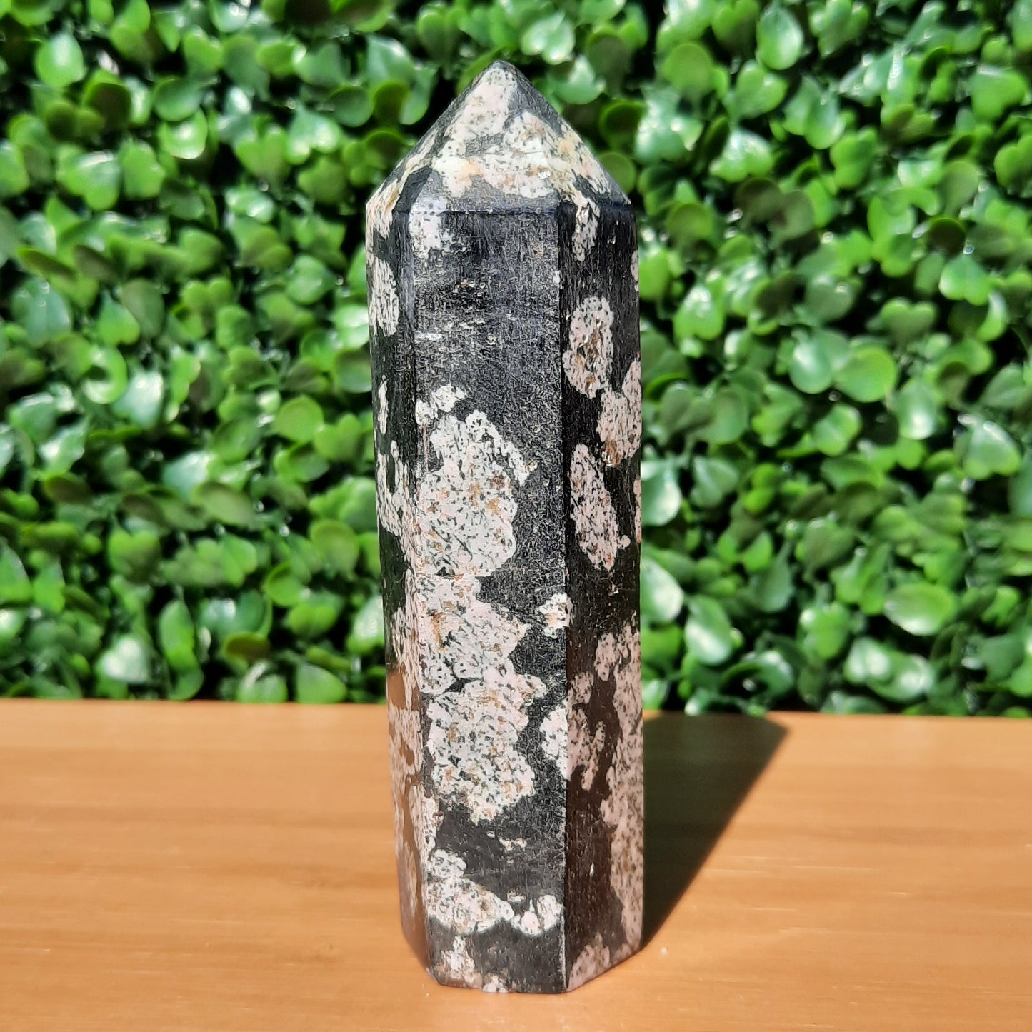 Pink Thulite In Black Jade Point