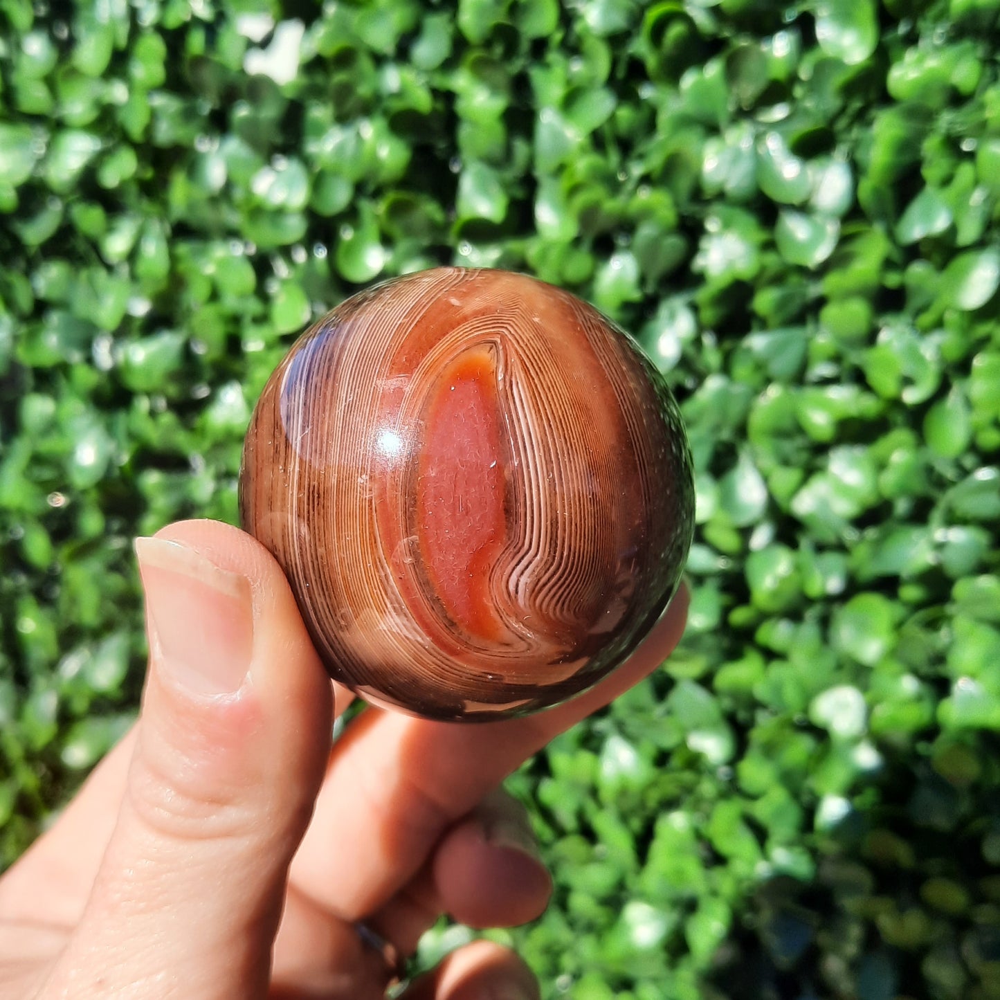 Banded Carnelian Sardonyx Sphere