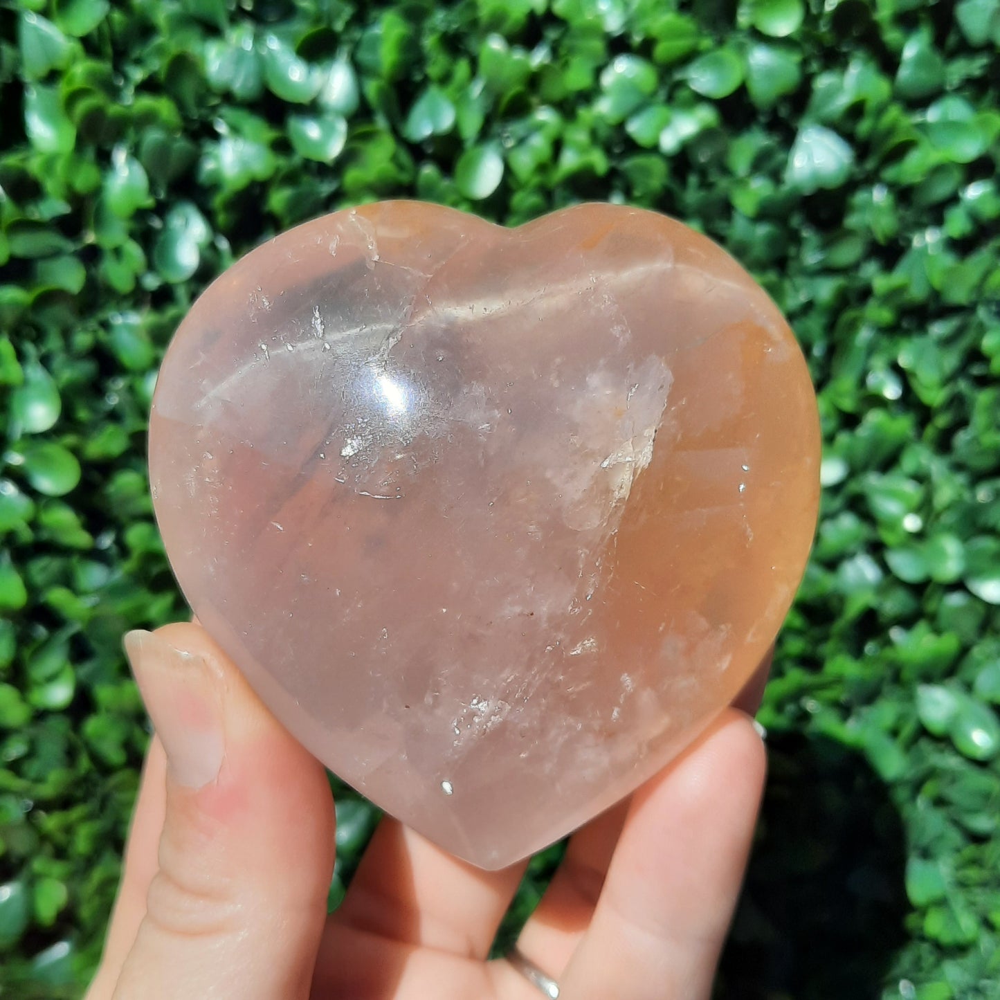 Rose Fire Quartz Heart