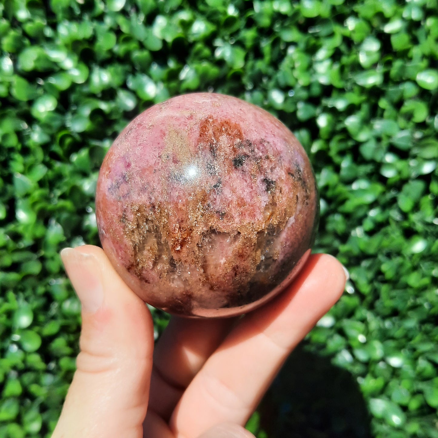 Rhodonite Sphere