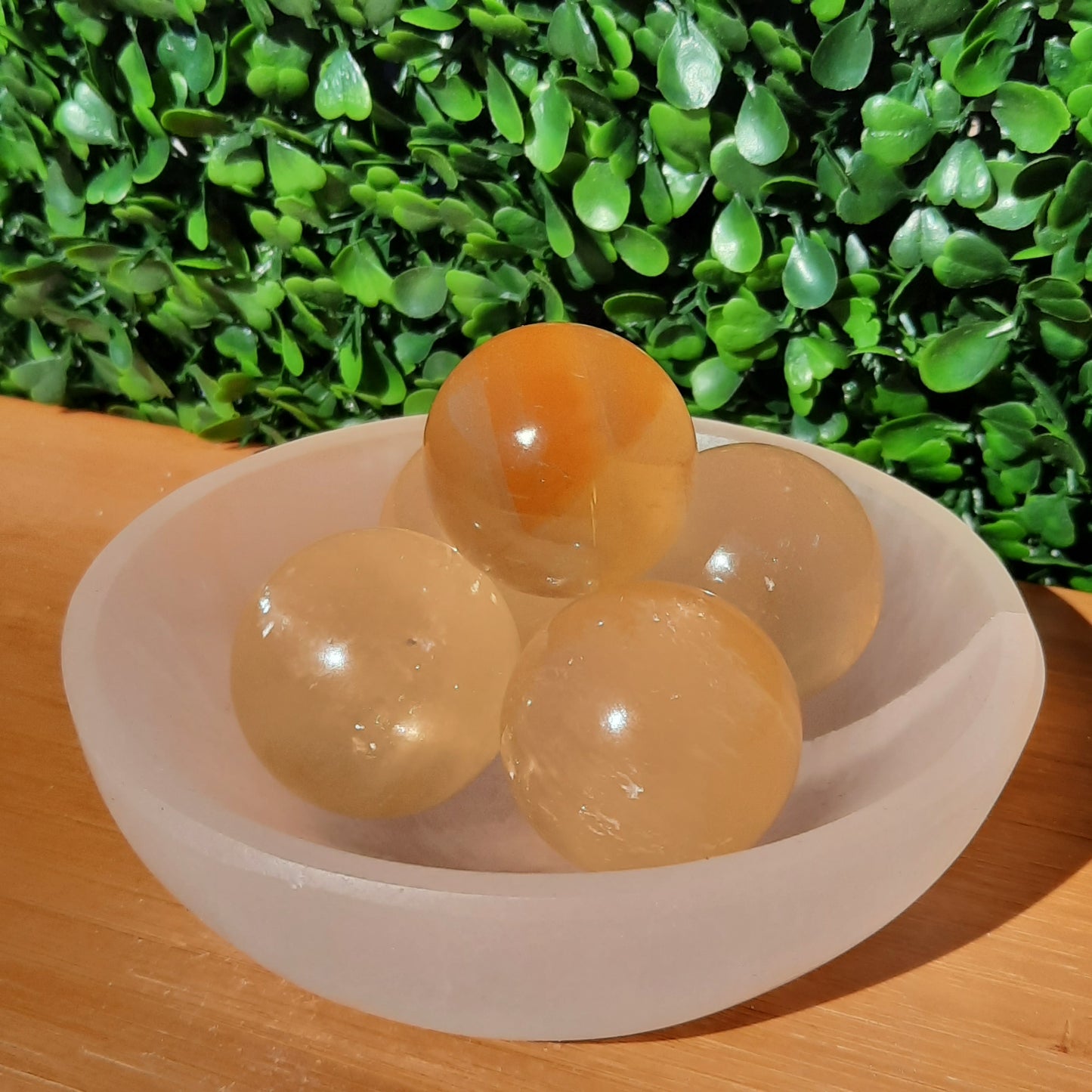 Honey Calcite Sphere