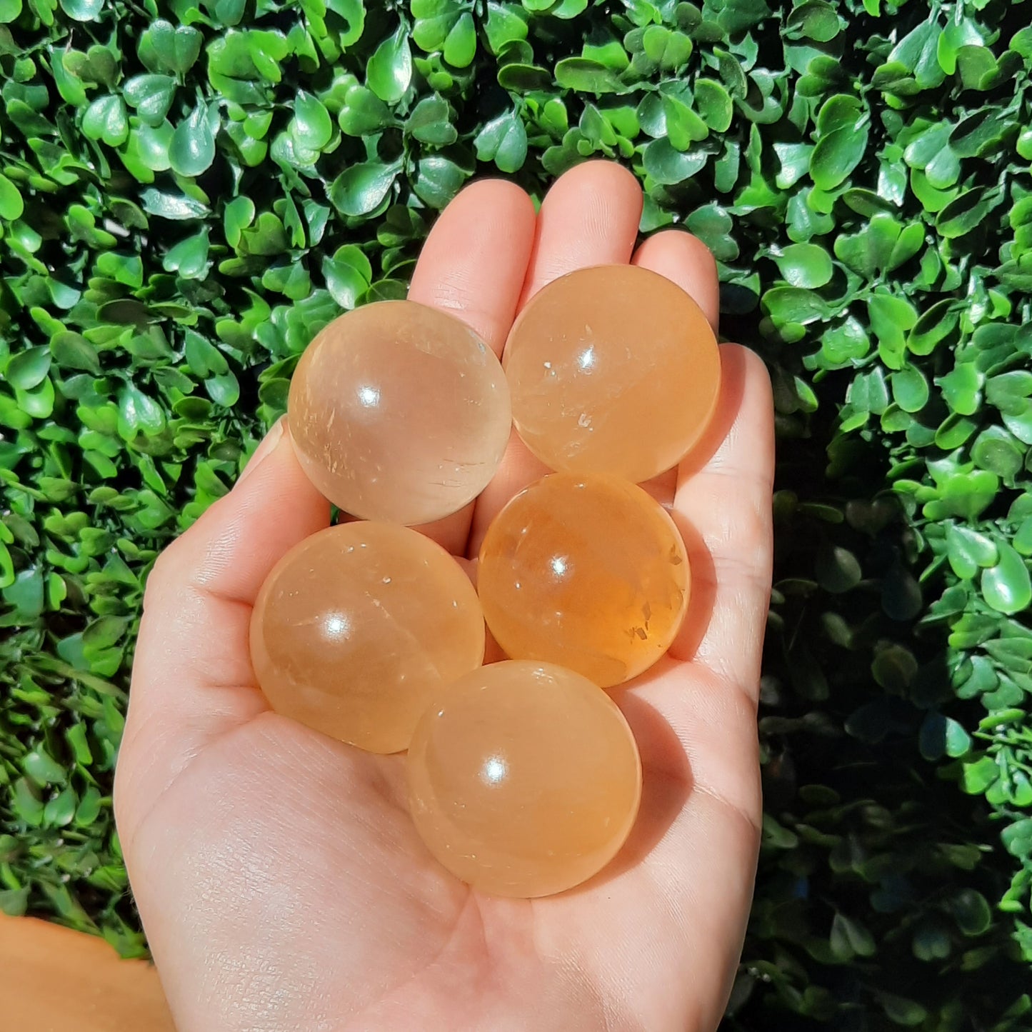 Honey Calcite Sphere