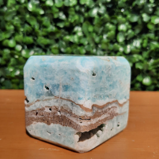 Blue Aragonite Cube