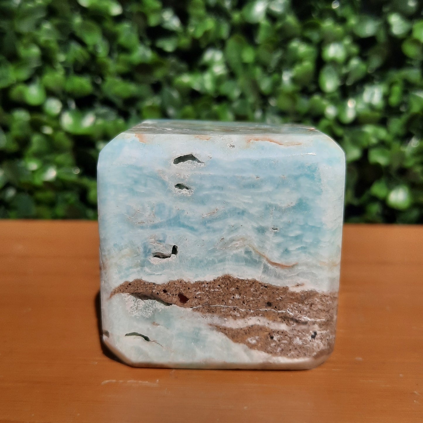 Blue Aragonite Cube