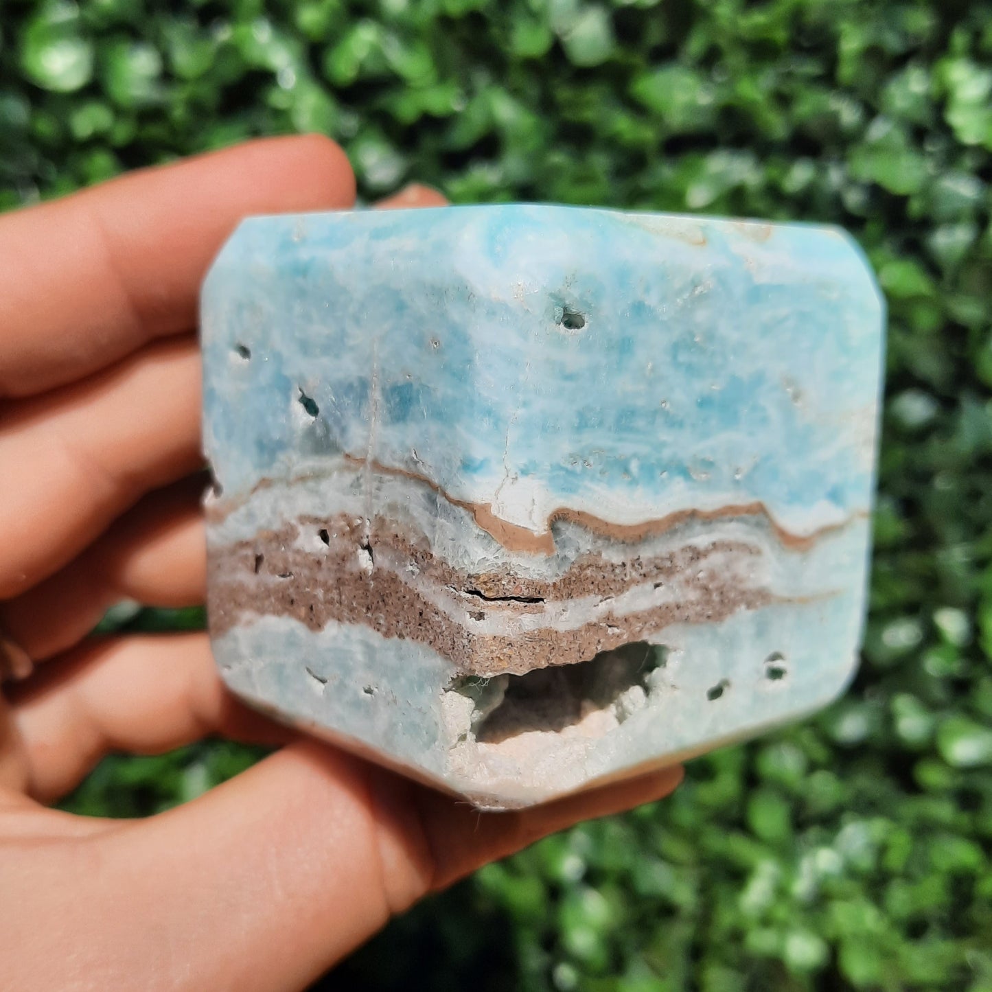 Blue Aragonite Cube