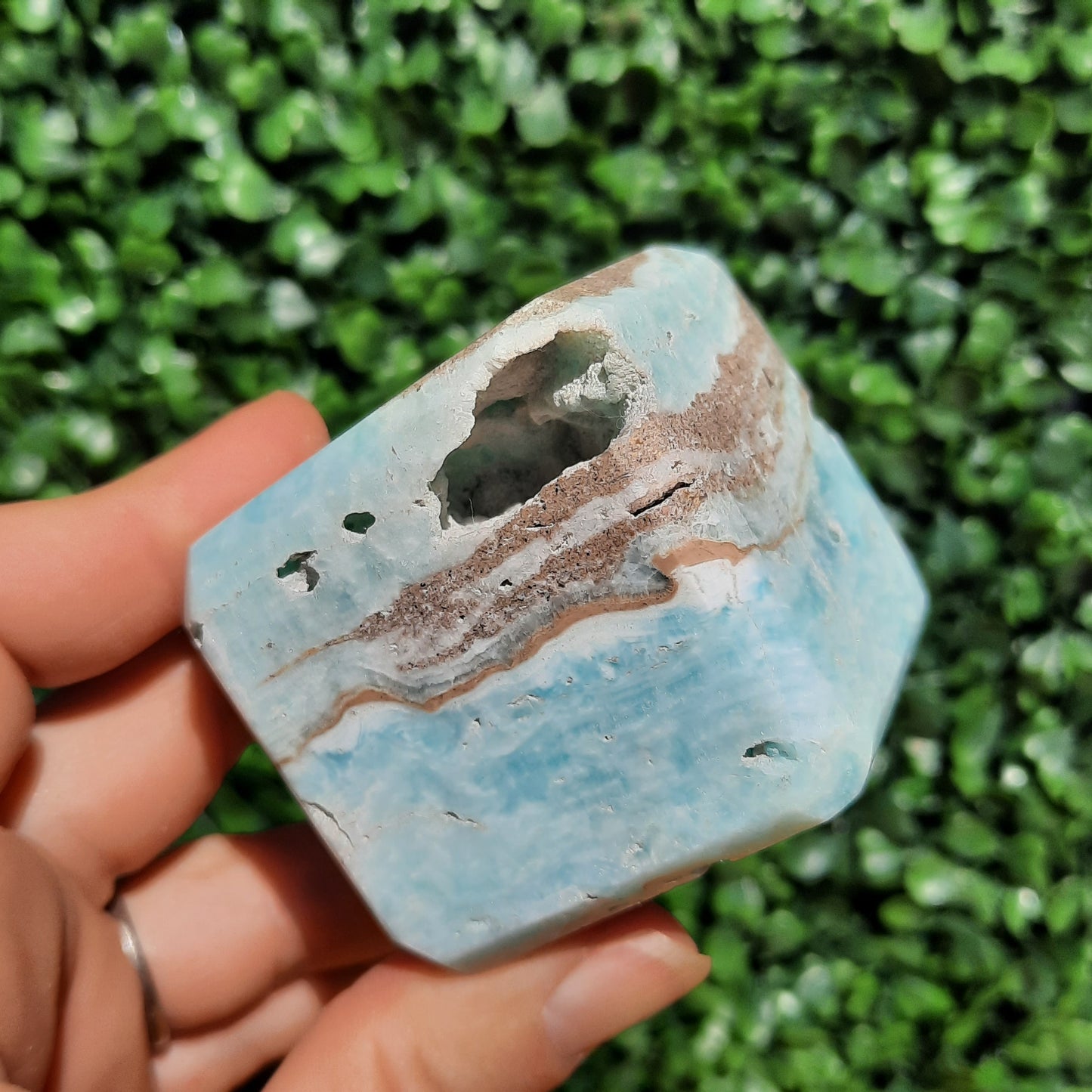 Blue Aragonite Cube
