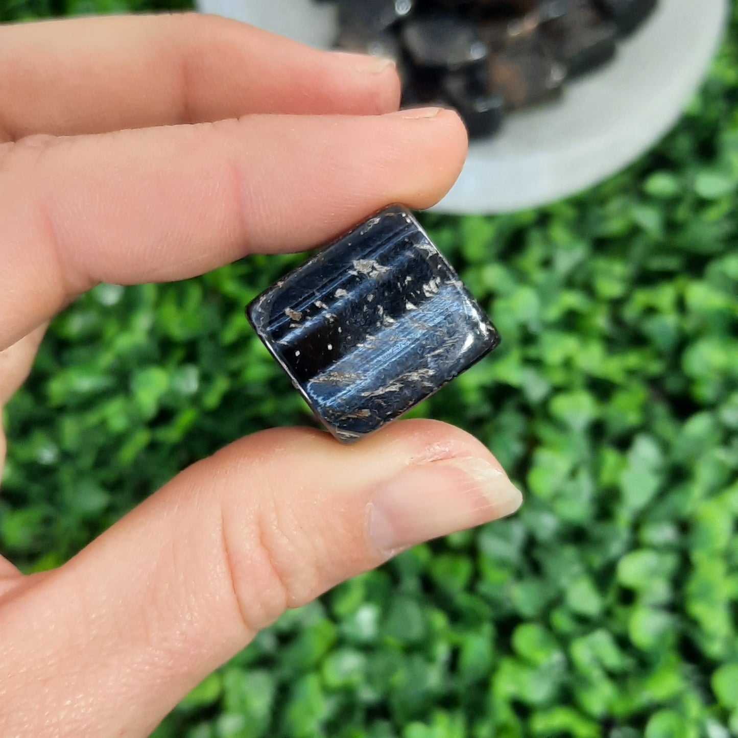 Blue Tiger's Eye Cube Tumbles