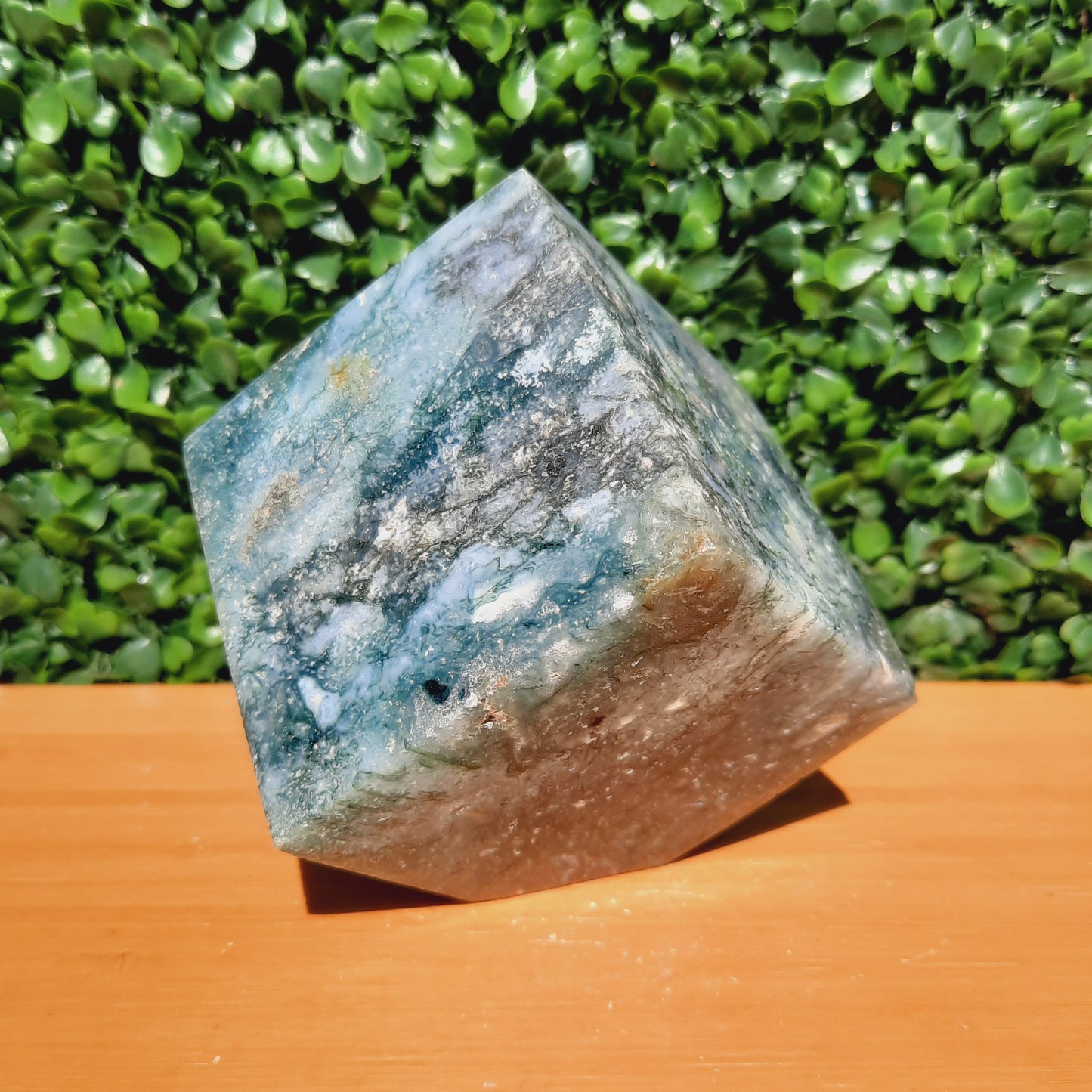 Moss Agate Cube