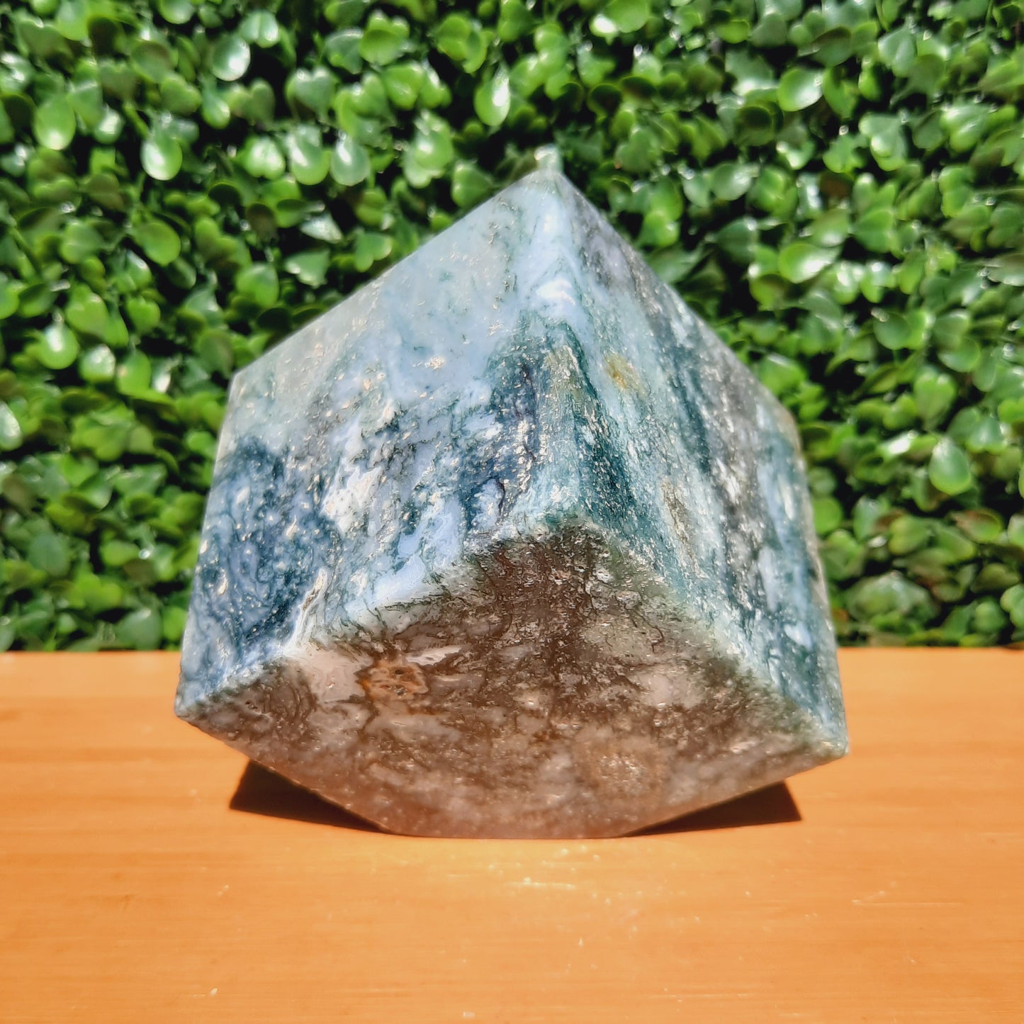 Moss Agate Cube