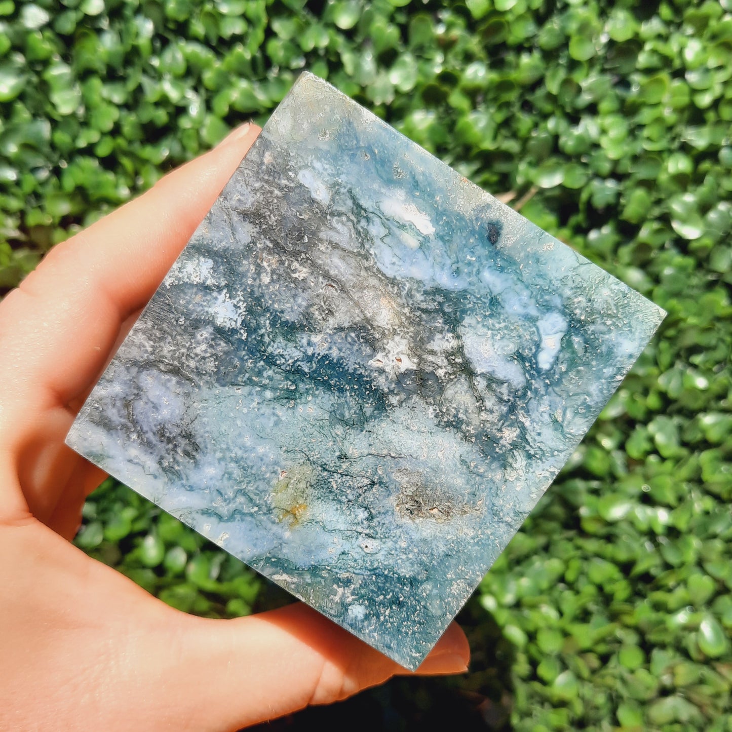 Moss Agate Cube