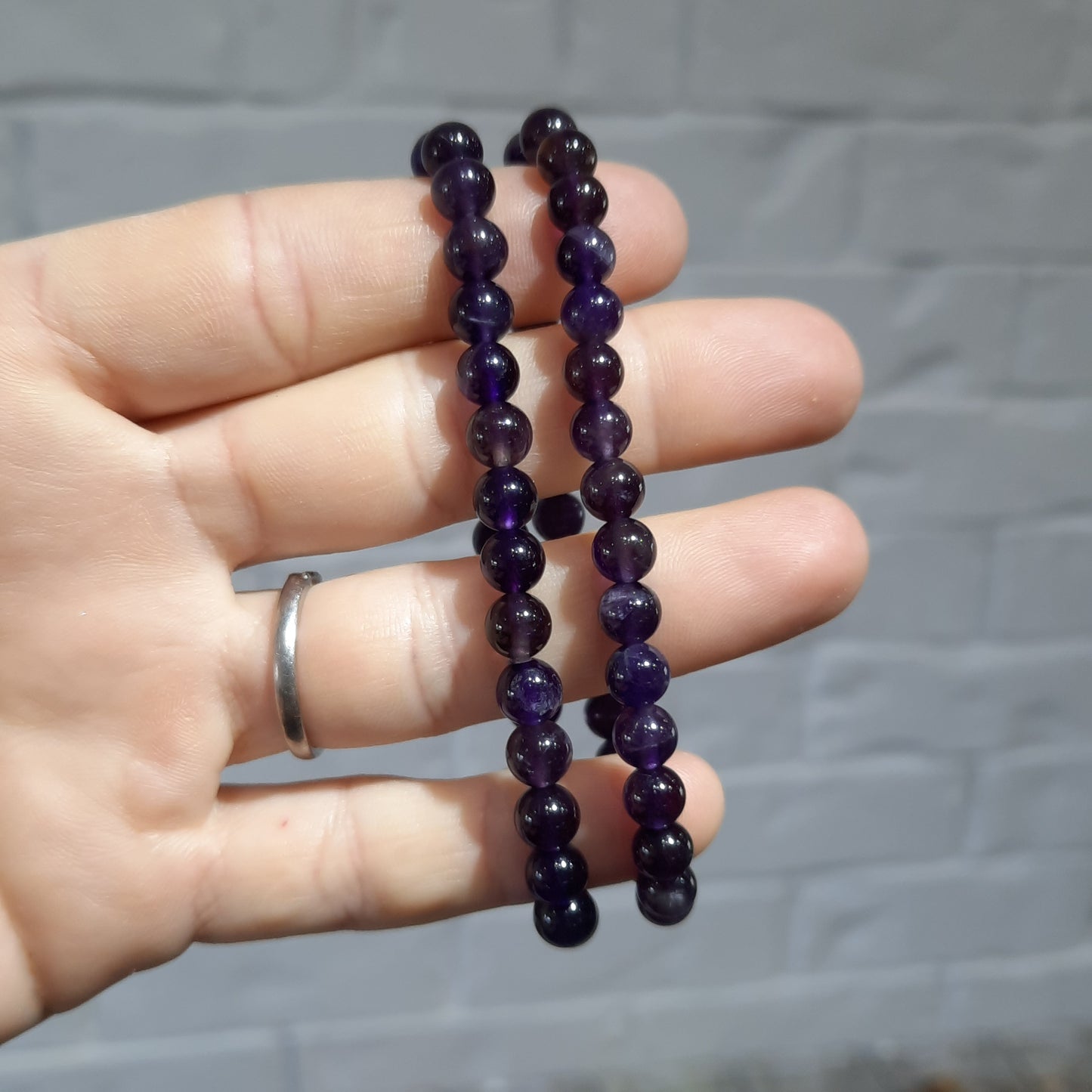 Amethyst Quartz Bracelet - 6mm