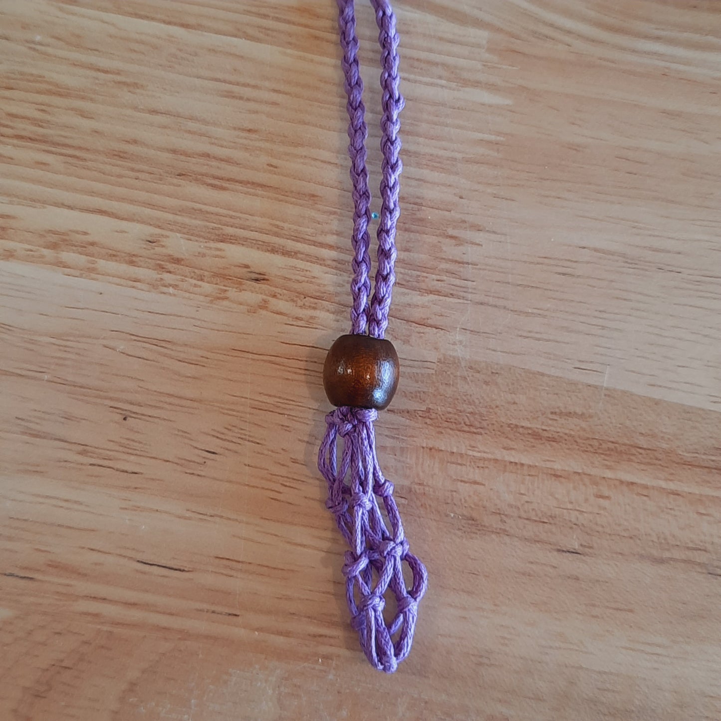 Macrame Crystal Pouch Necklace's