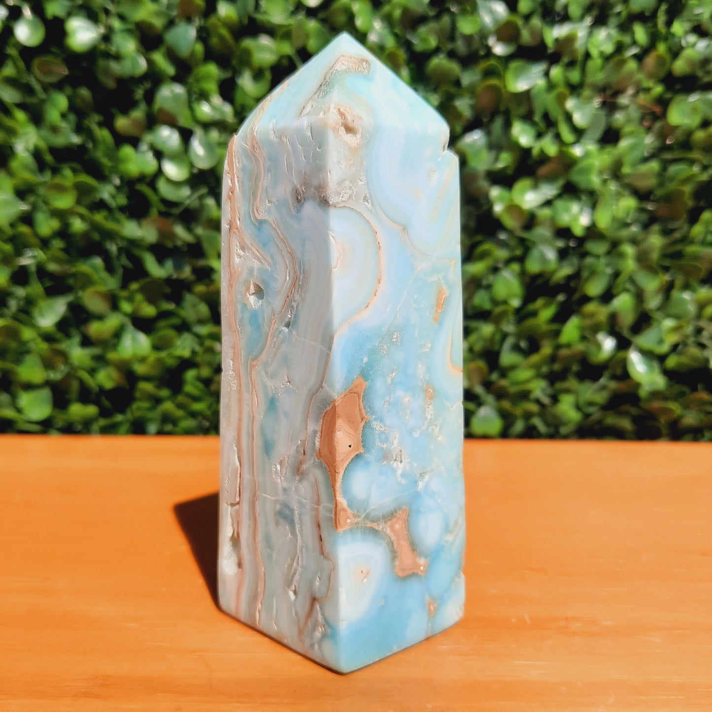 Blue Aragonite Obelisk