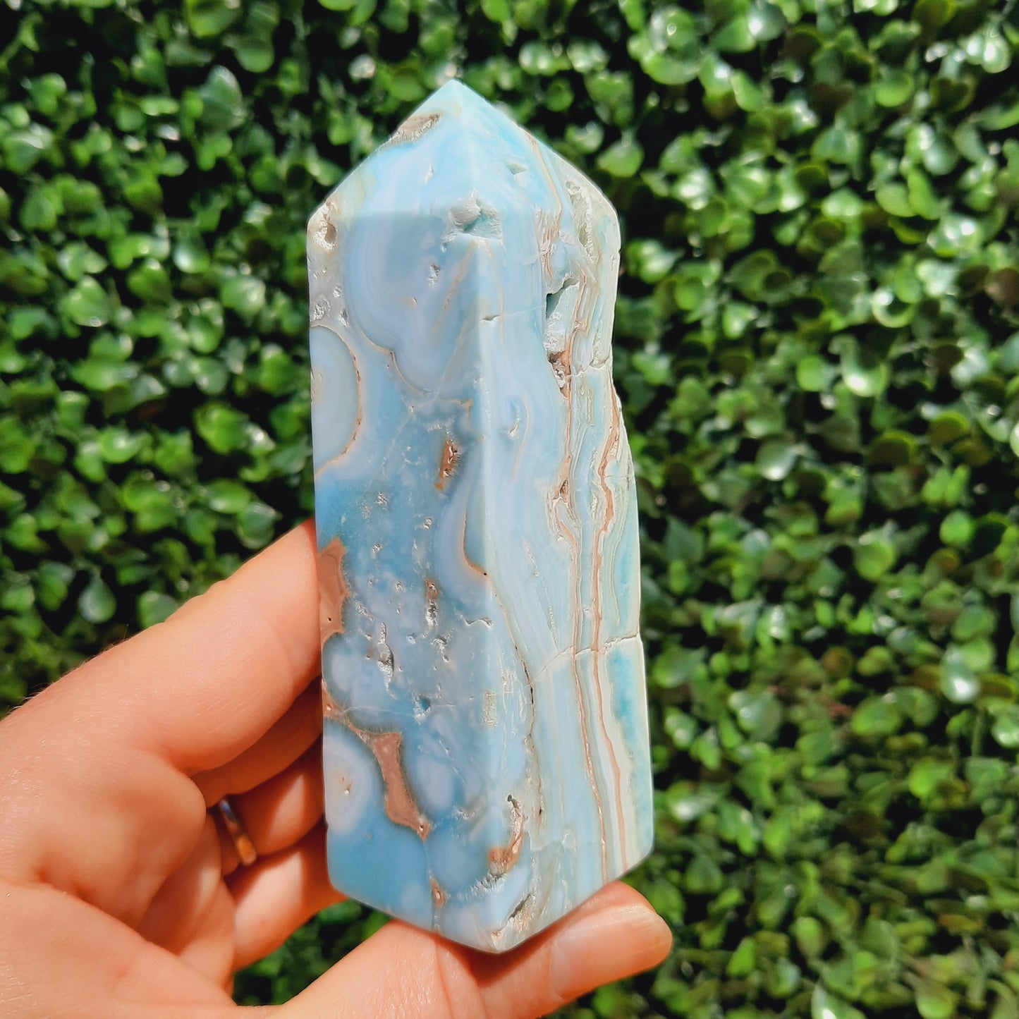 Blue Aragonite Obelisk