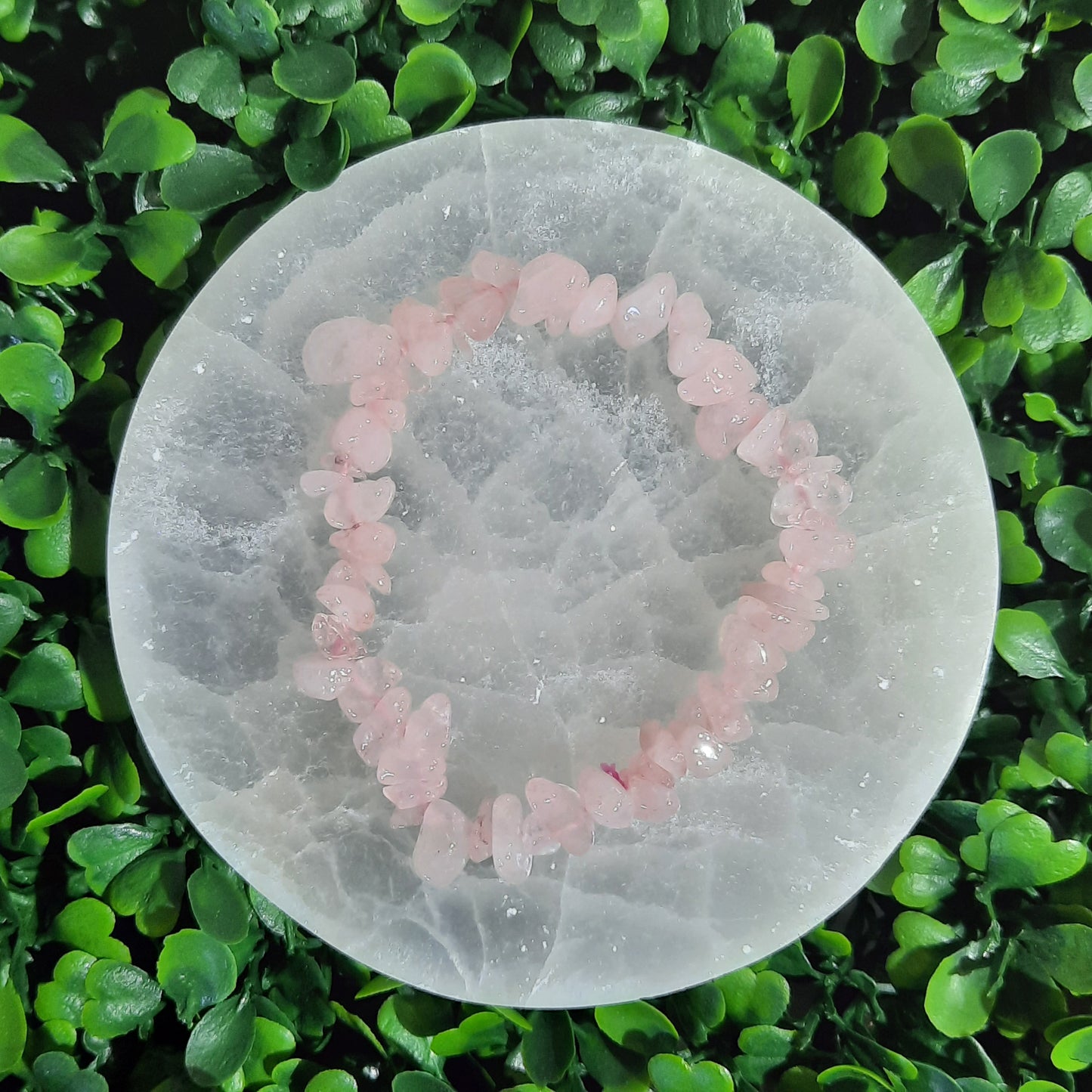 Rose Quartz Chip Bracelet's