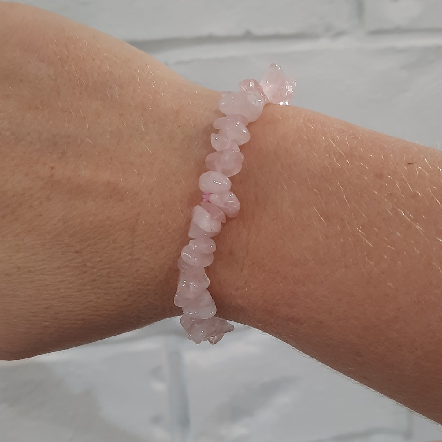 Rose Quartz Chip Bracelet's
