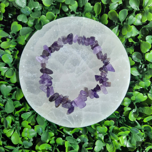 Amethyst Quartz Chip Bracelet's